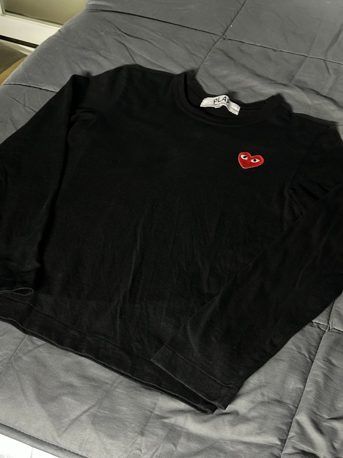 꼼데가르송 하트 롱슬리브 블랙 상품이미지1