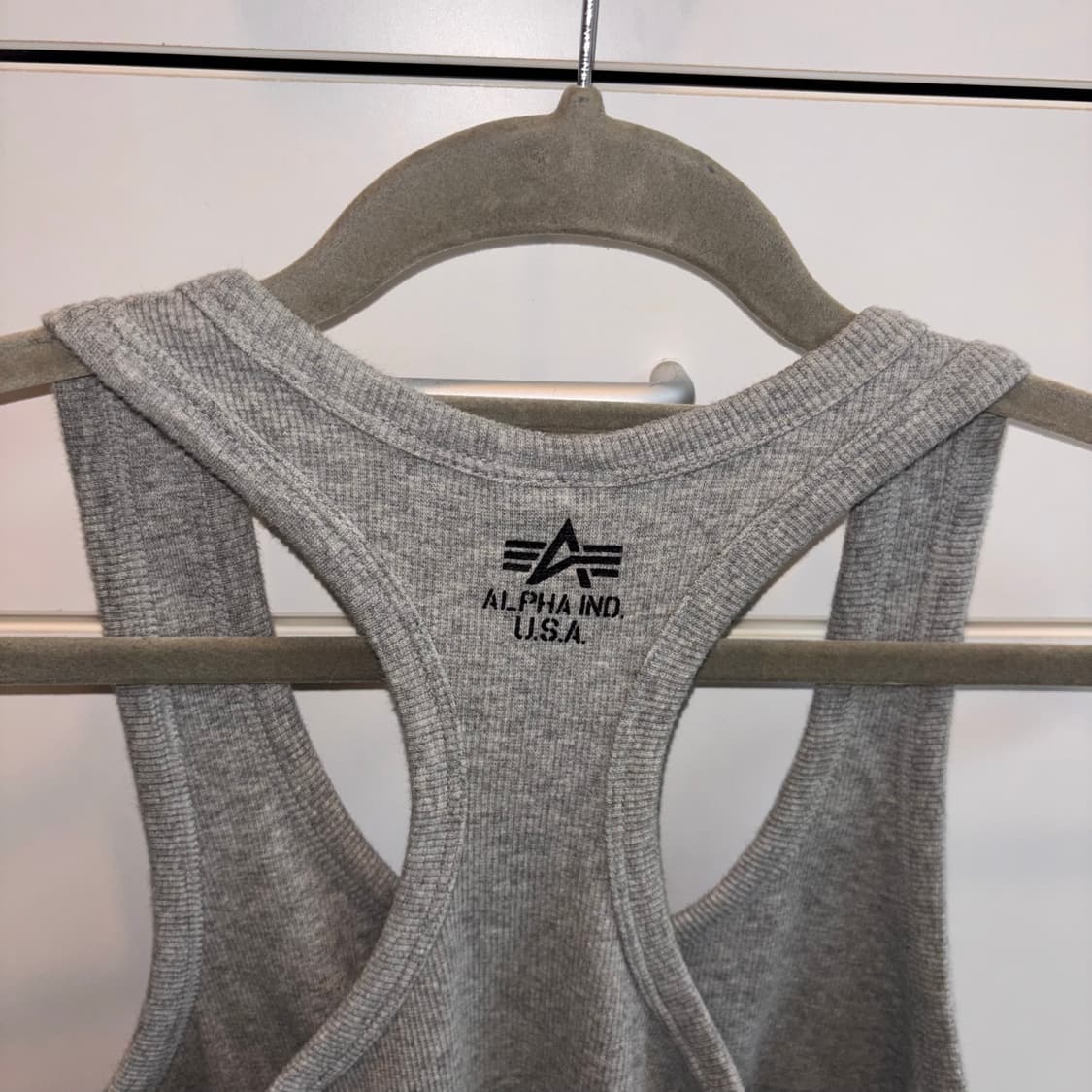 ALPHA INDUSTRIES 그레이 미군 나시 상품이미지6