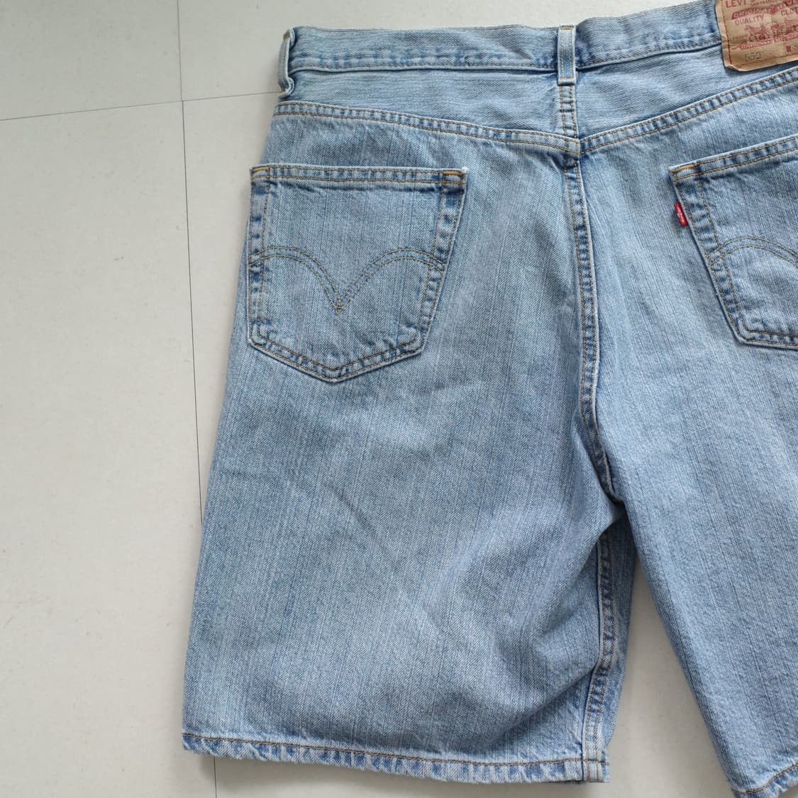 00s 리바이스 550 릴렉스핏 데님 반바지 연청 W36 상품이미지7