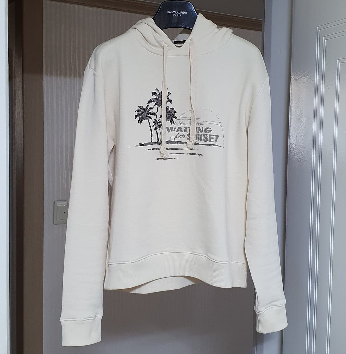 생로랑 선셋 팜트리 비즈 후드 티셔츠 L 상품이미지3