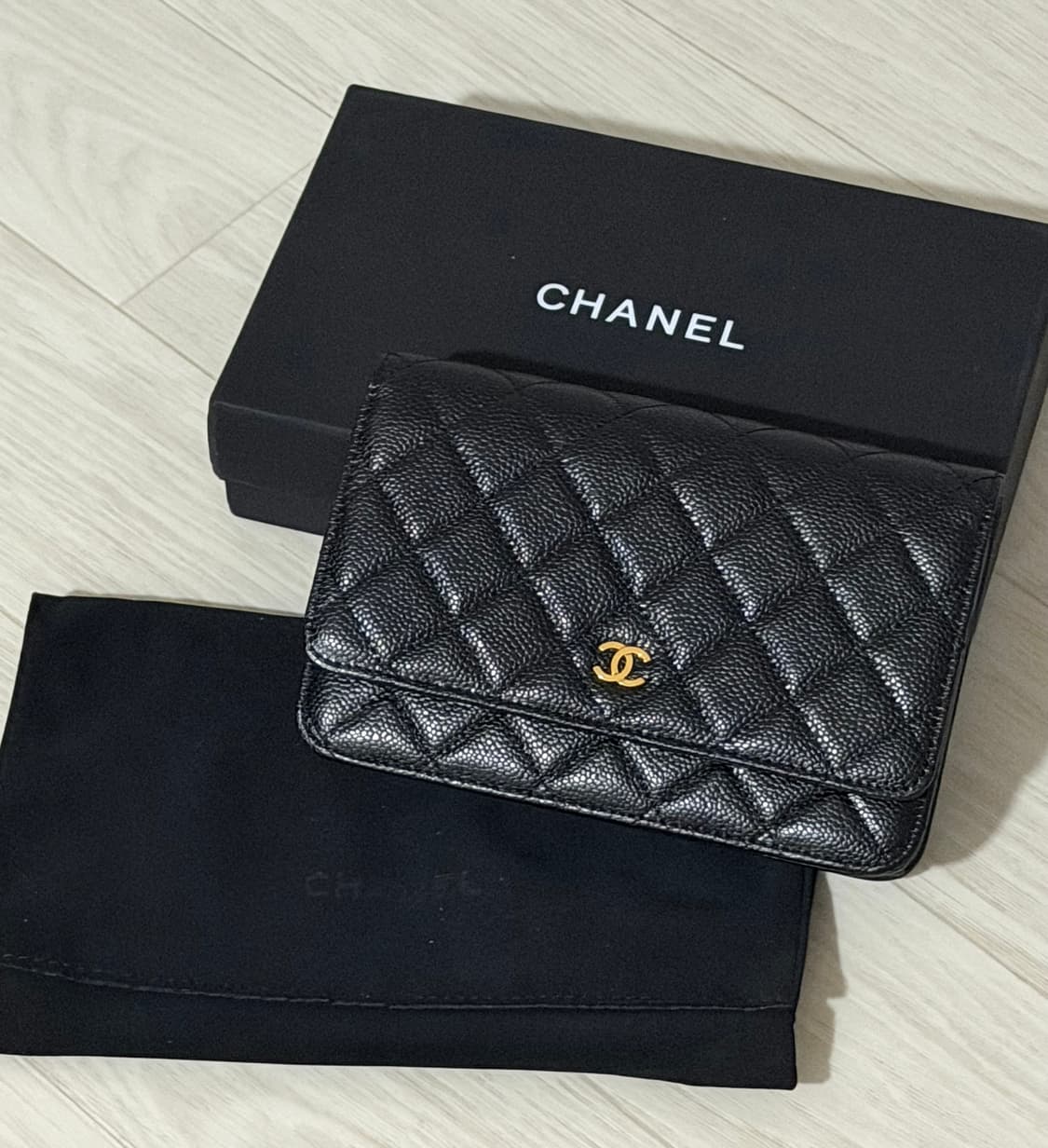샤넬 캐비어 금장 내장칩 블랙 체인백 상품이미지7