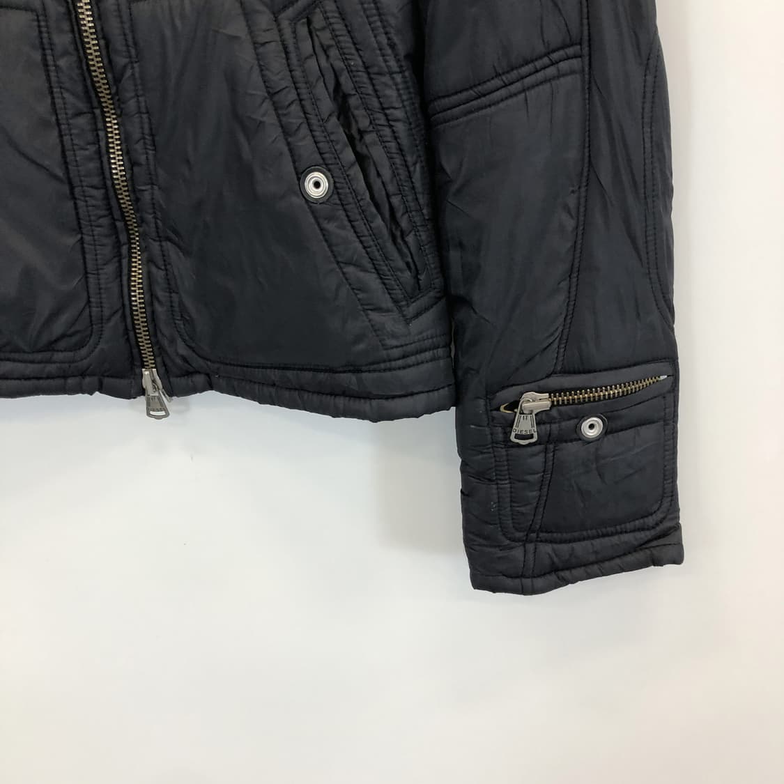 디젤 (국내판) 멀티지퍼 라이더 패딩자켓 M  상품이미지3