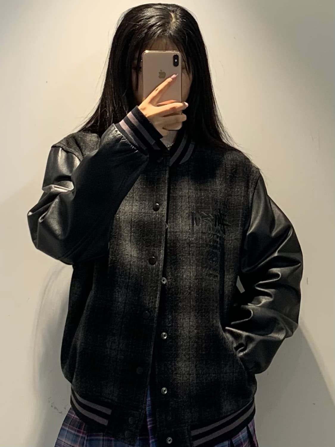 Stussy x Fred Perry Plaid Varsity Jacket 상품이미지4