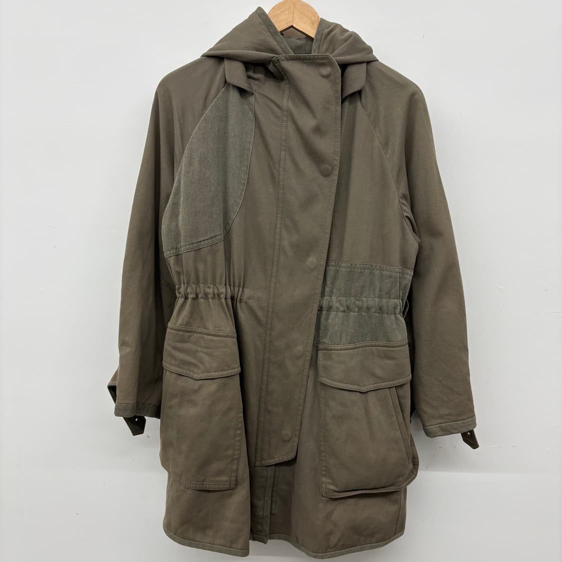 타임 카키색 후드 야상 점퍼 여/L 상품이미지2