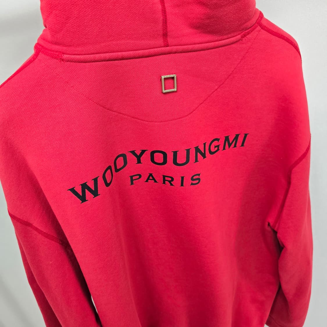 우영미 백로고 후드 티셔츠 50사이즈 105 판매 상품이미지2