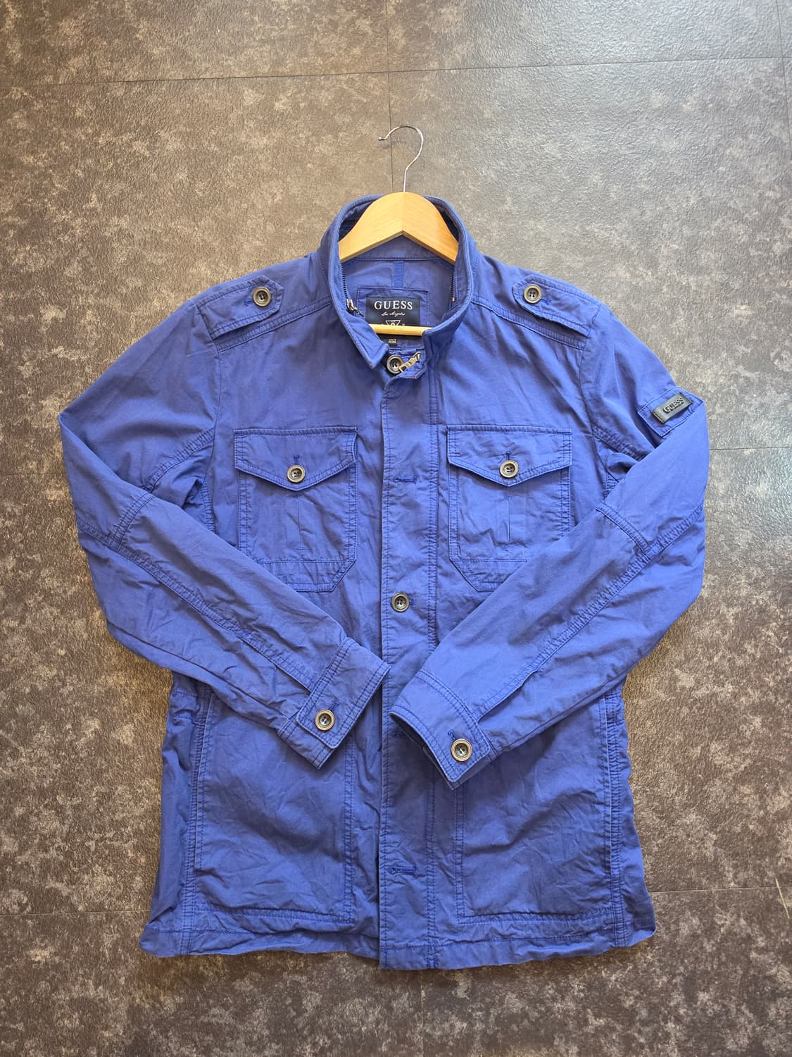 게스(GUESS) 블루 컬러 야상자켓 - L 상품이미지1