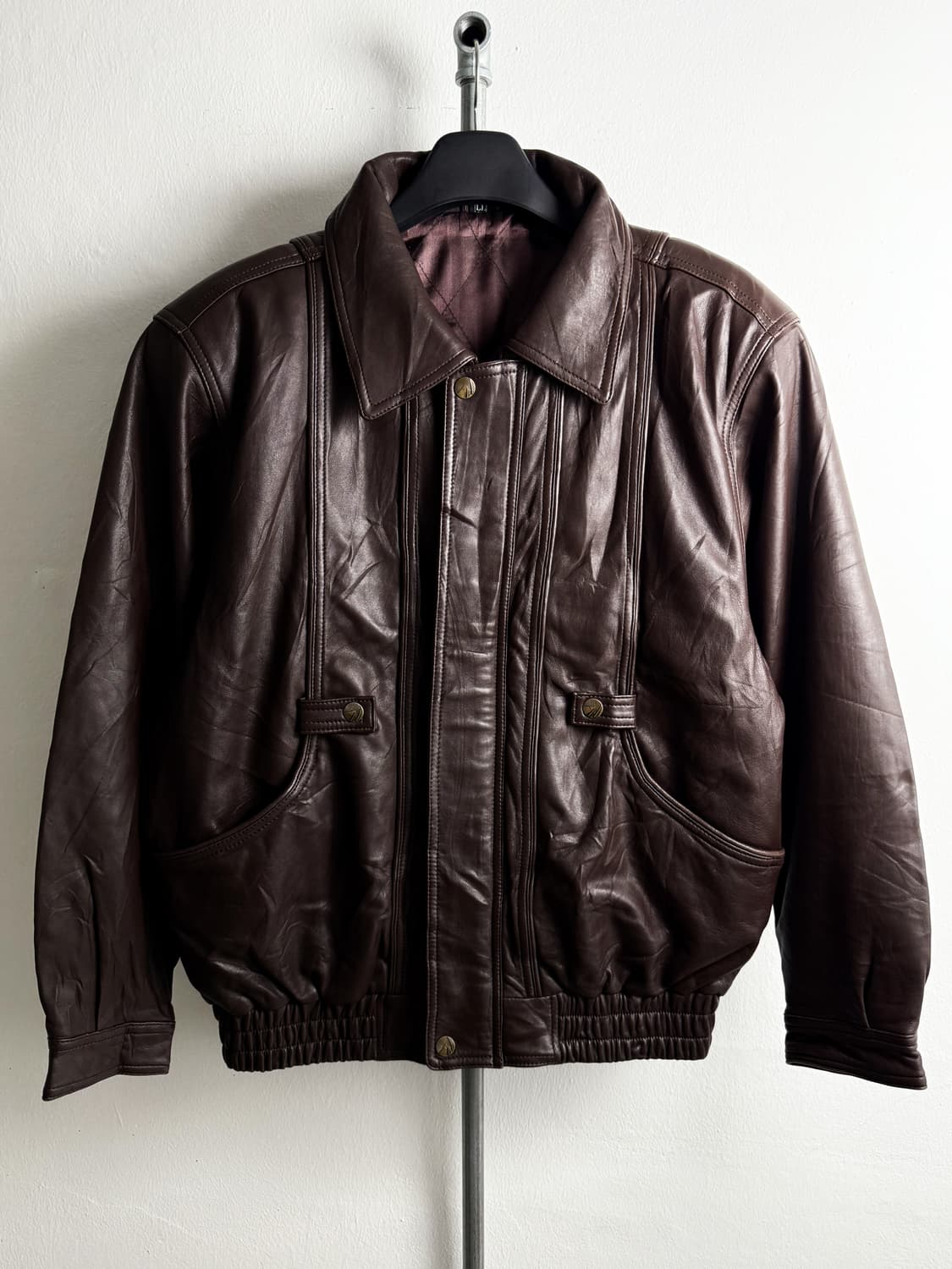  Vintage Sheepskin Leather Bomber jacket 상품이미지1