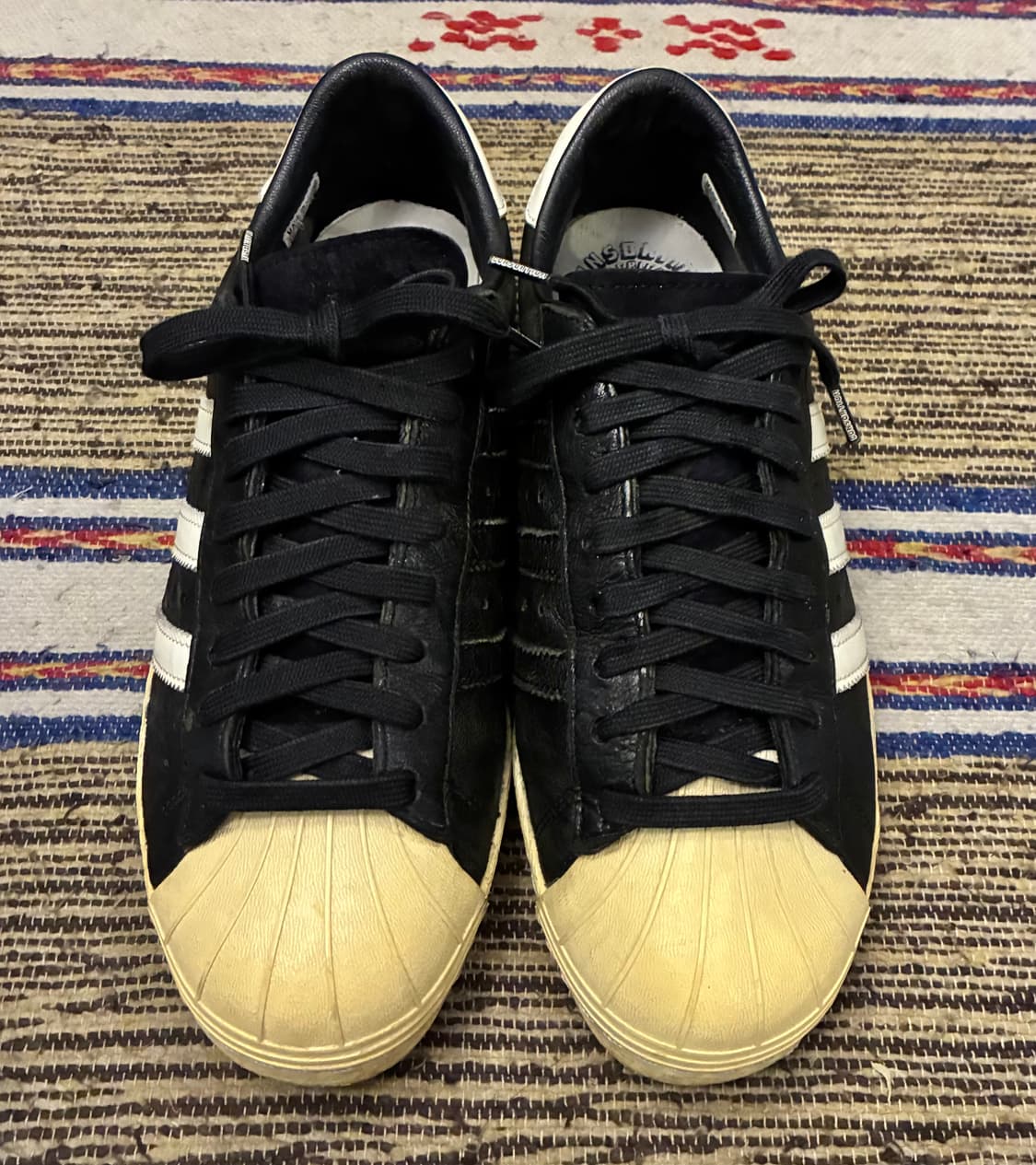 (260)아디다스 컨소시엄 10th 빈티지 슈퍼스타 스니커즈 블랙  상품이미지3