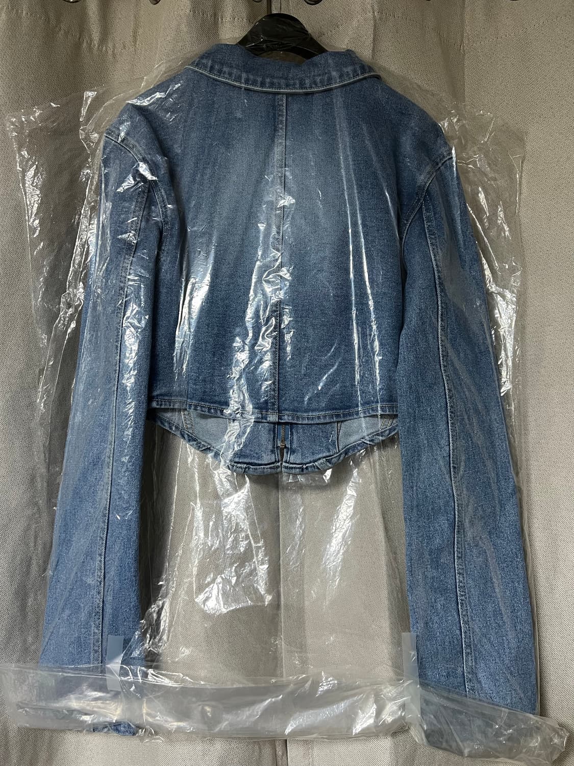 새상품/구할수없는/약20%저렴)인스턴트펑크 데님라운드크롭자켓-블루FREE 상품이미지8