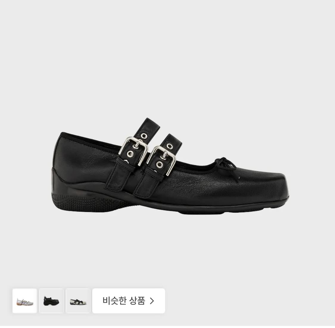 [Open YY] Buckle Ballet Flats (Black) 상품이미지3