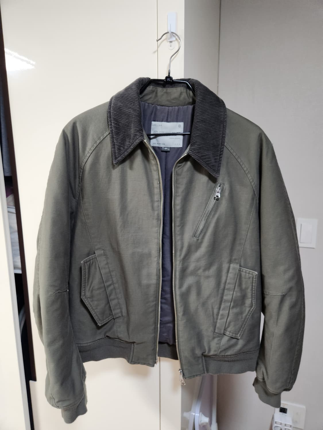 벨리에 네오시티 플라이트 자켓 올리브 상품이미지5