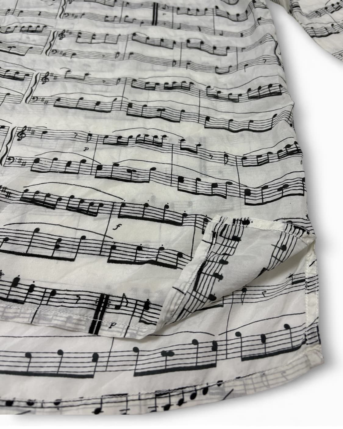 Music Score Silk Shirt 상품이미지5