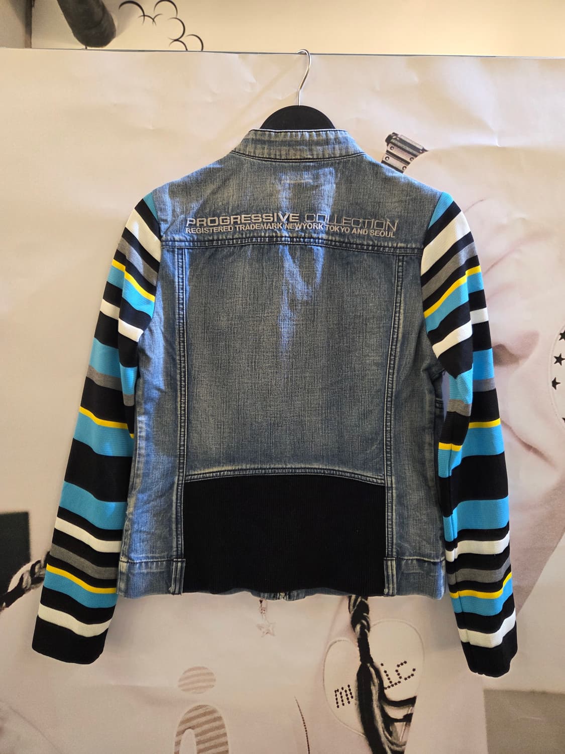 EXR Y2K 스트라이프 데님자켓💯 상품이미지5