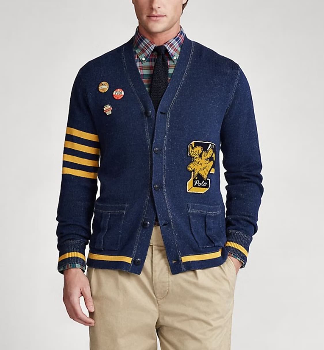 폴로 랄프로렌 00's 피그먼트 레터맨 니트 가디건 PN6371 상품이미지2