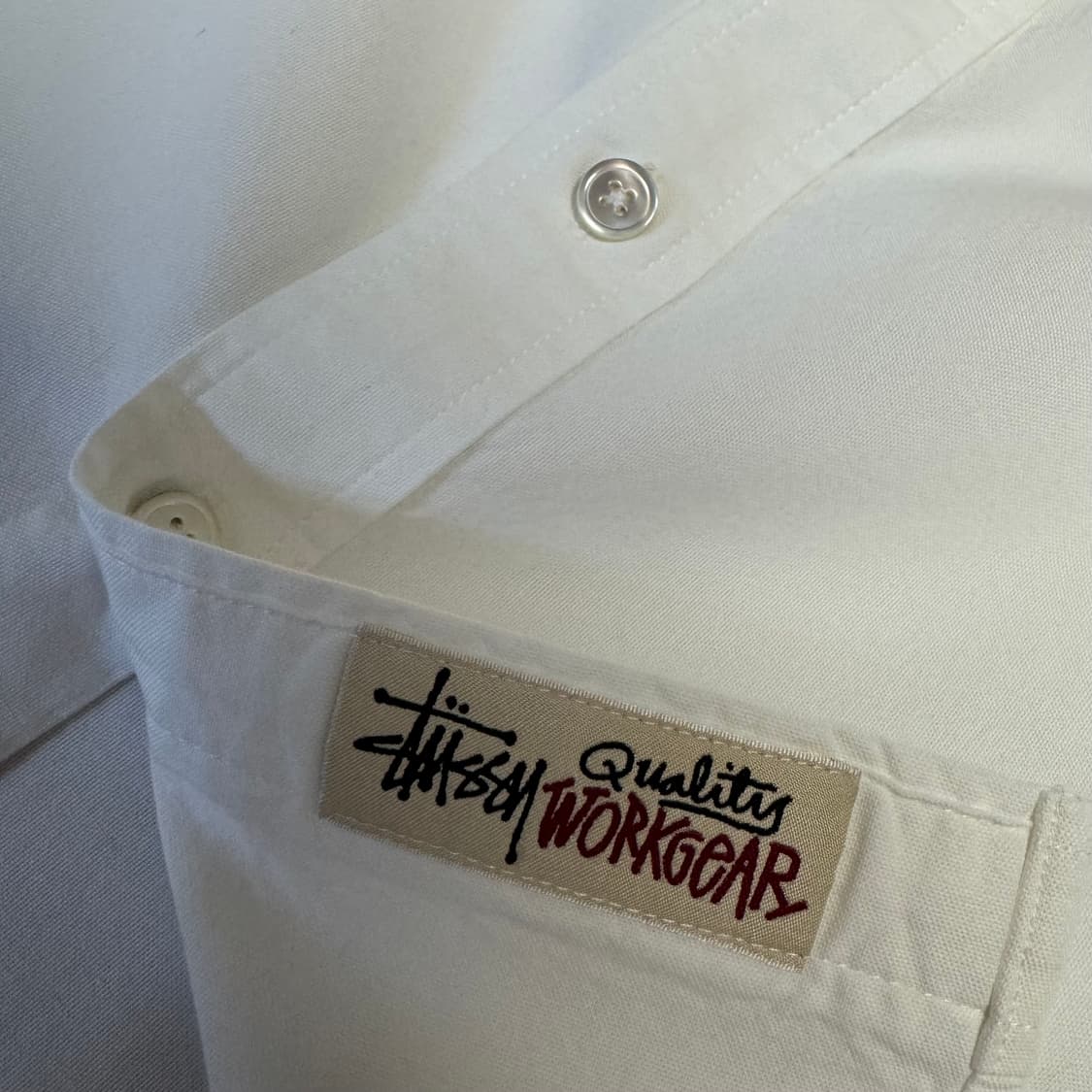 [L] 스투시 옥스포드 셔츠 화이트 상품이미지5