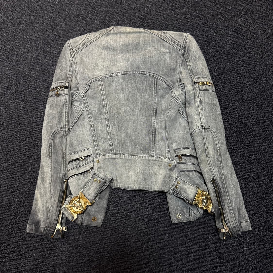BALMAIN 발망 산다라박 데님 바이커 자켓 상품이미지6