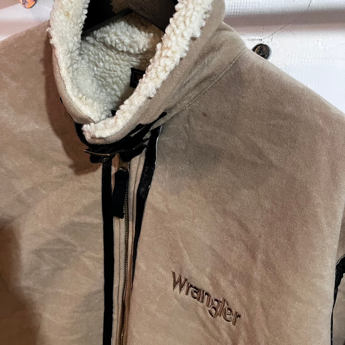 랭글러 차이나넥 셰르파 B-3 무스탕 자켓 상품이미지4