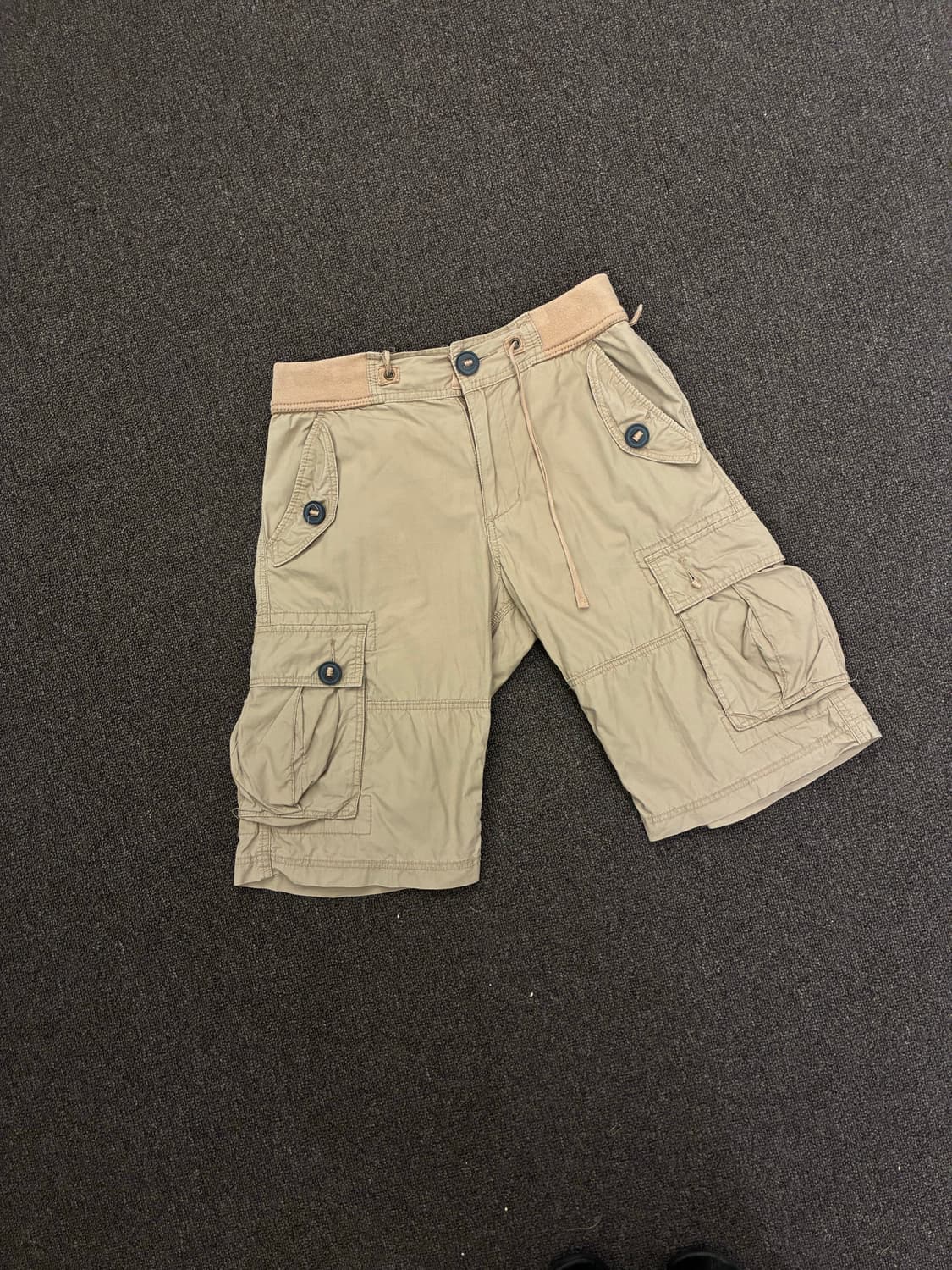 M)Japanese vintage 여성 단추 디테일 카고 쇼츠 상품이미지3