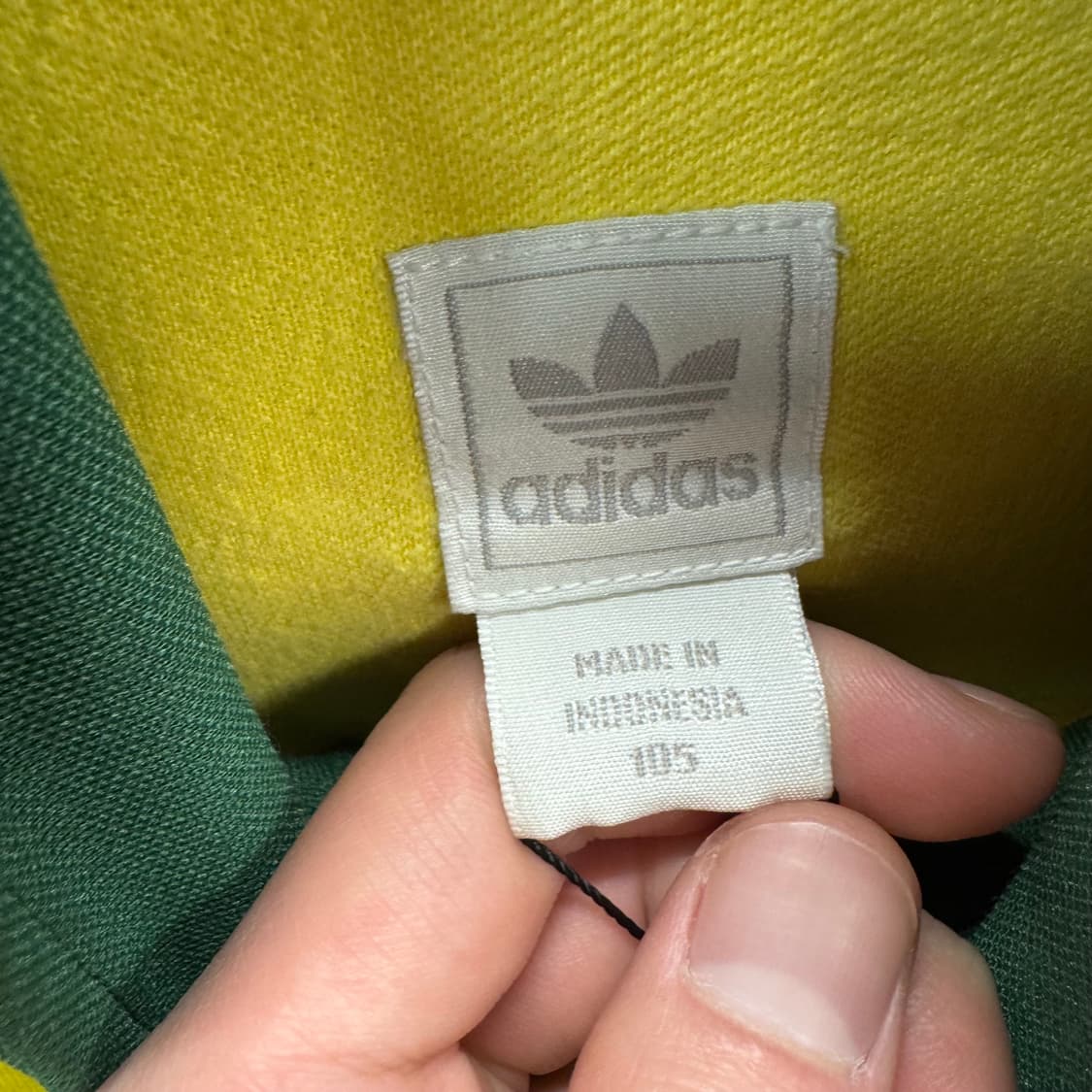 00s 아디다스 베켄바우어 트랙자켓 전면 레터링 로고 포인트 옐로 그린 상품이미지6