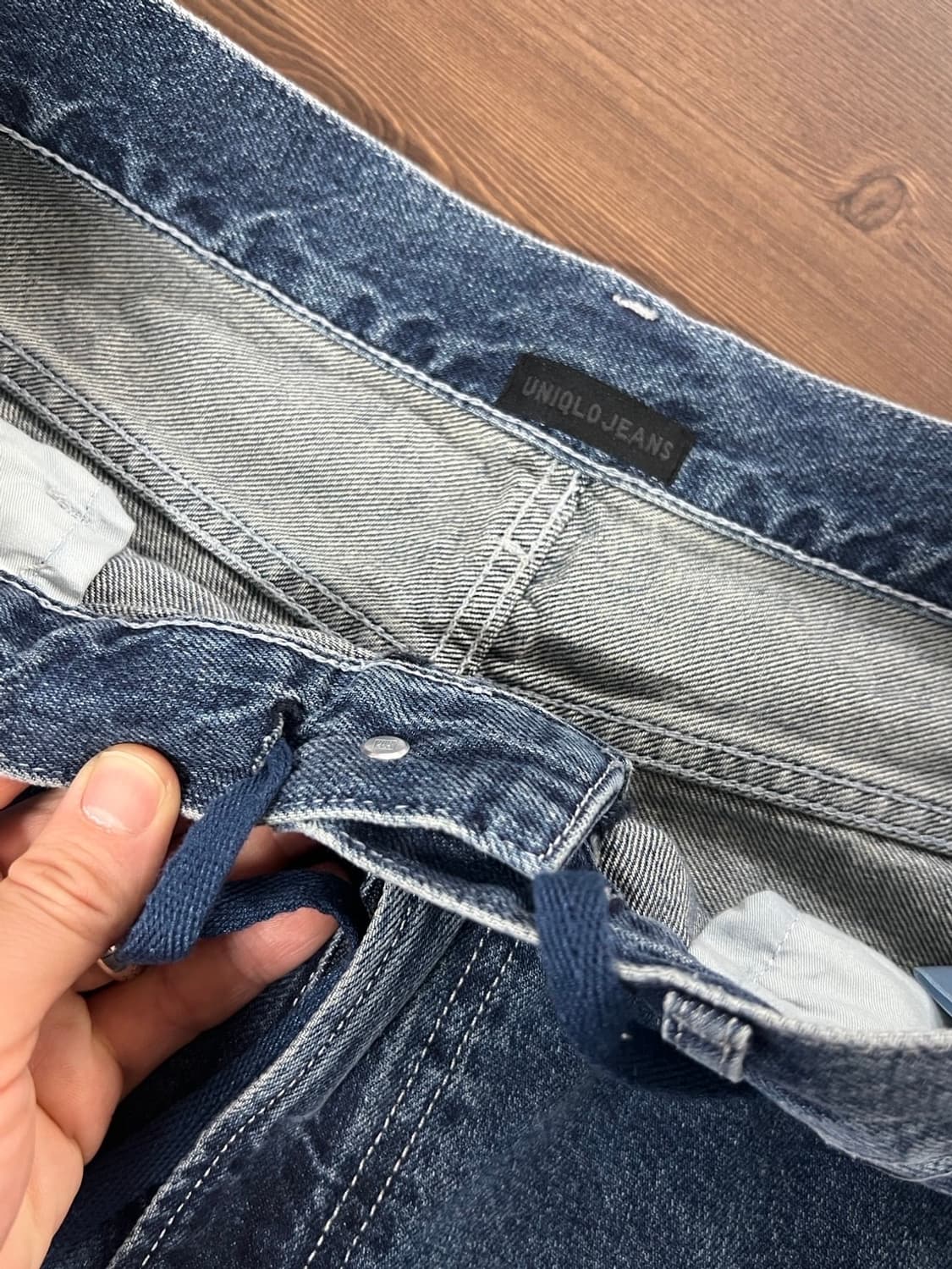 유니클로 와이드핏 버뮤다 데님 팬츠 상품이미지6