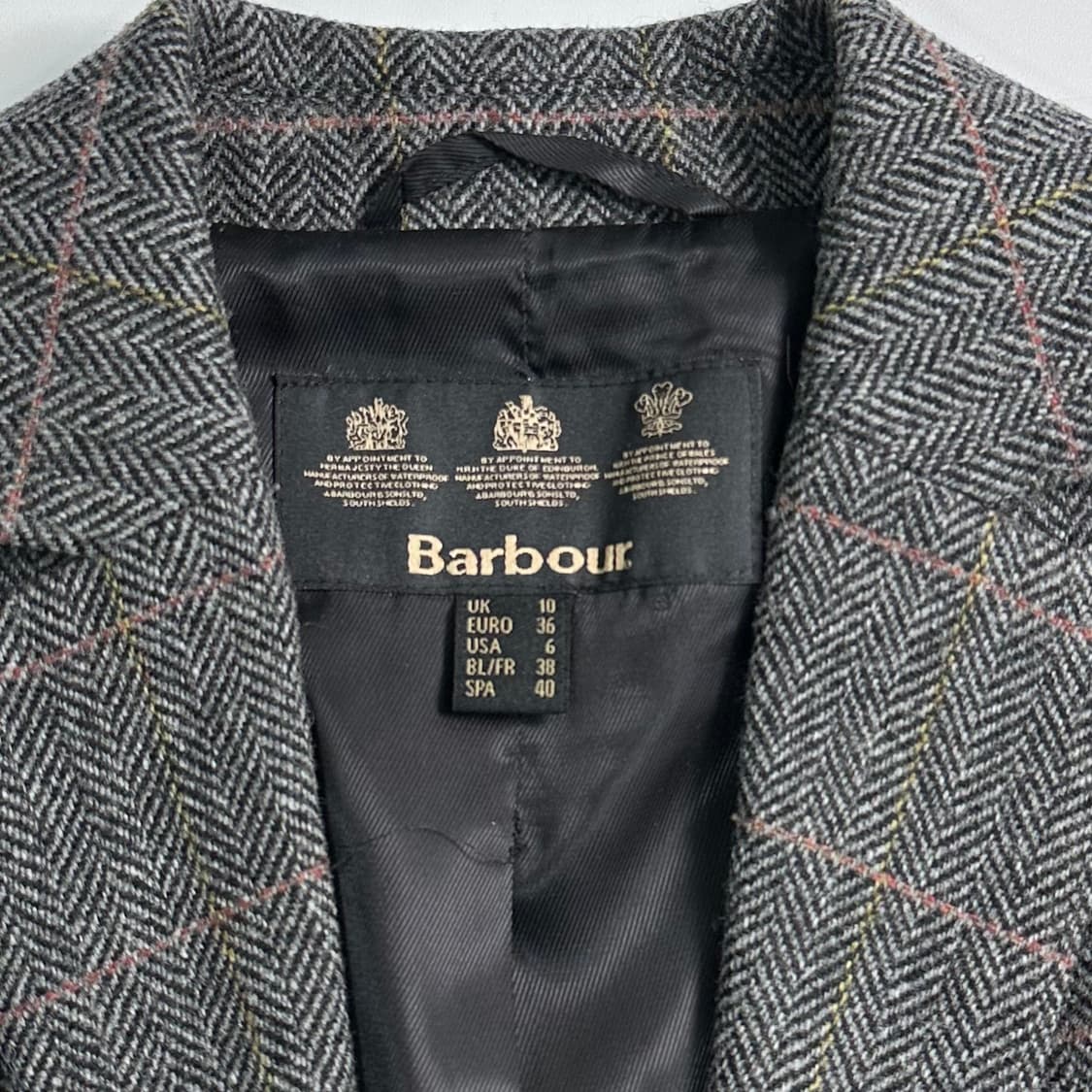 바버 헤링본 울 블레이저 상품이미지4