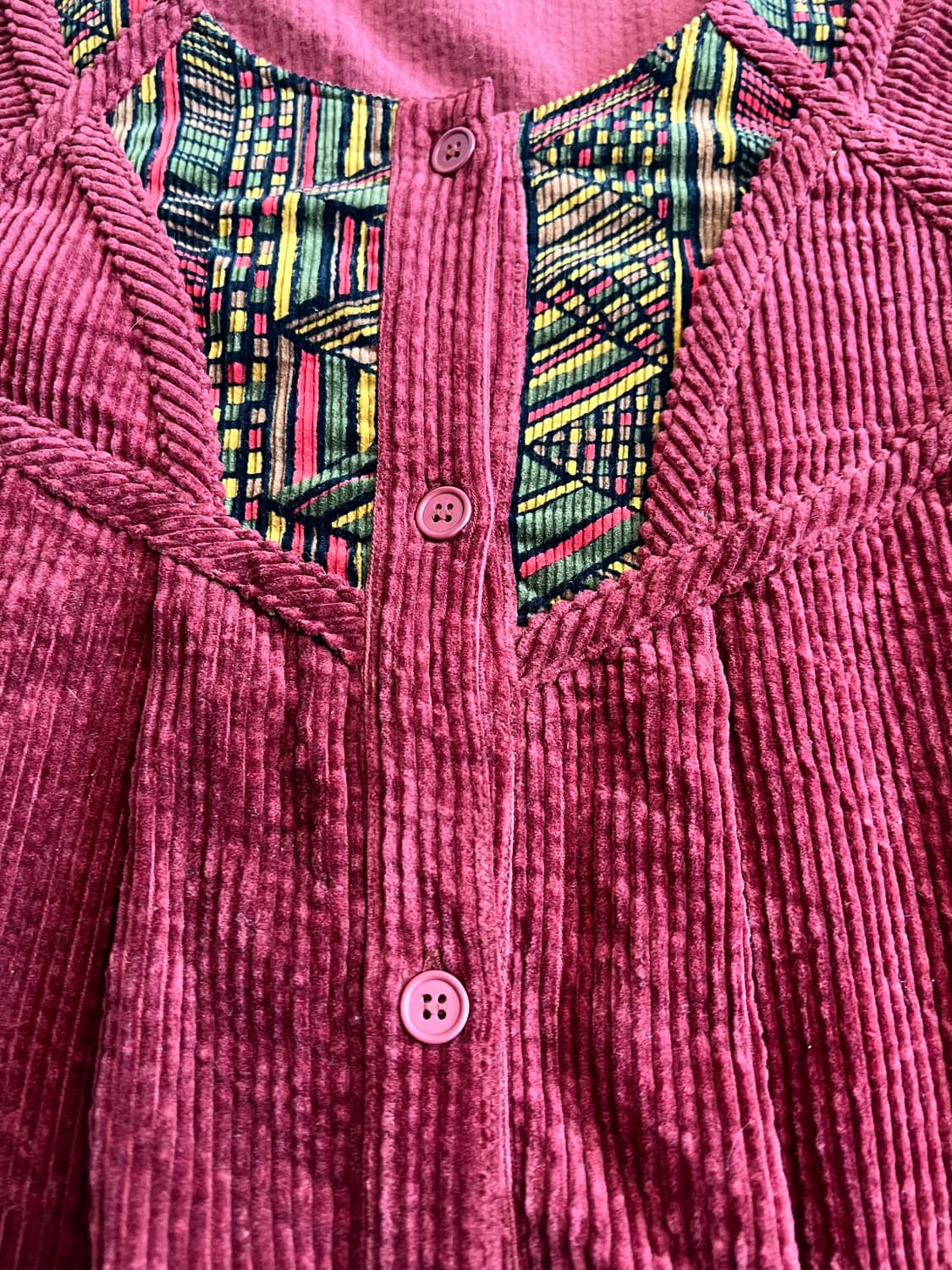 빈티지 버건디 상의 상품이미지4