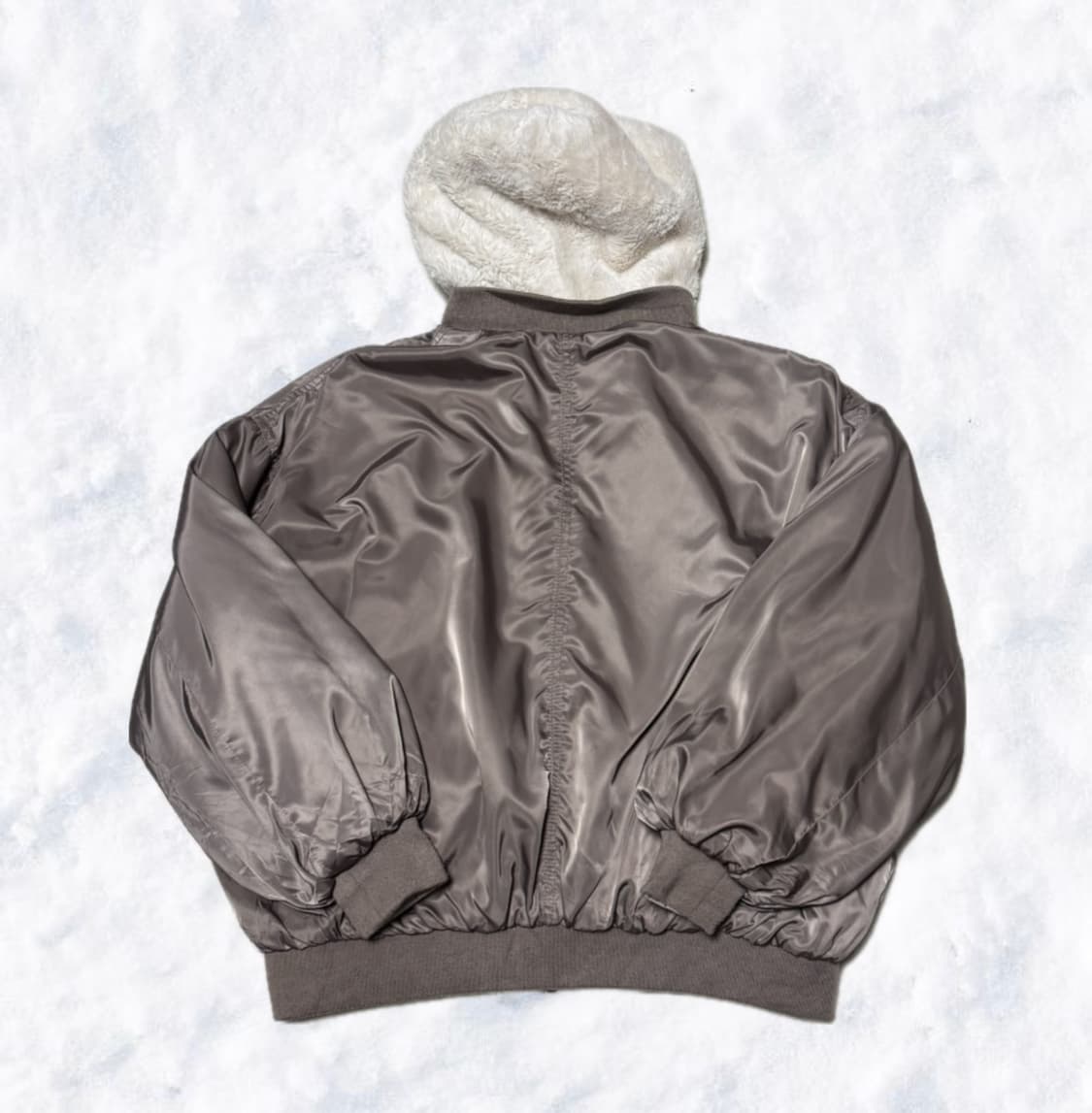 Japanese vintage GRL 카키브라운 리버시블 퍼 항공점퍼  상품이미지2