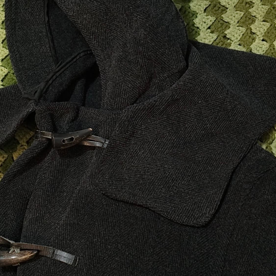 Brompton 런던 헤링본 더플코트 상품이미지6