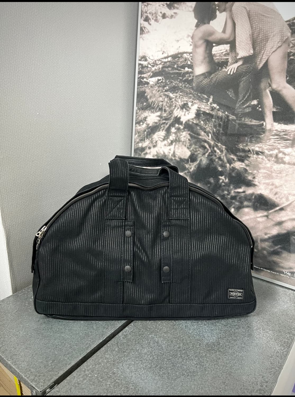 PORTER-TOTE BAG XL (Washed Stripe Black) 상품이미지1