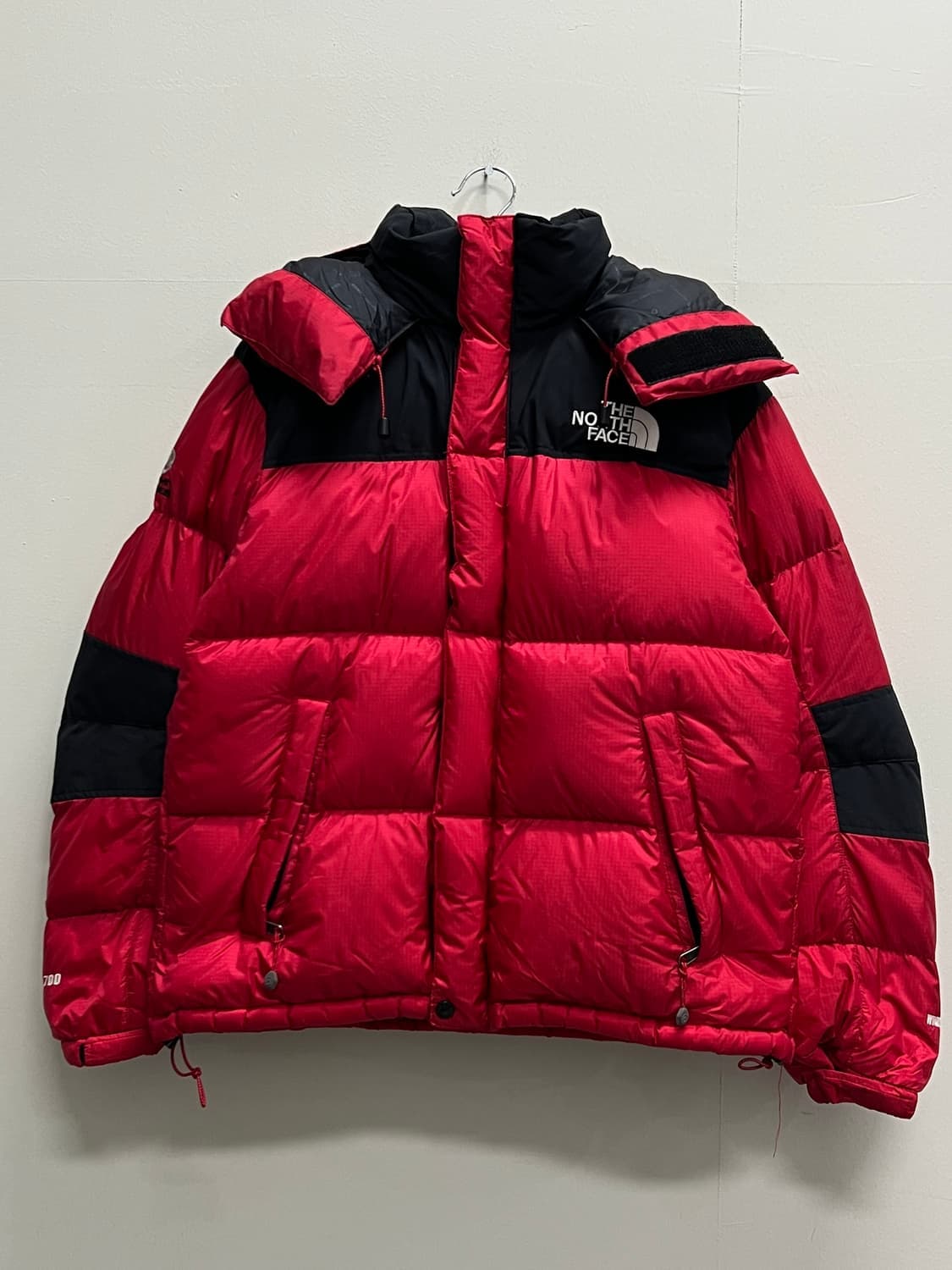 (M) 노스페이스 윈드스토퍼 드롭 700필 구스다운 패딩 자켓 레드 상품이미지2