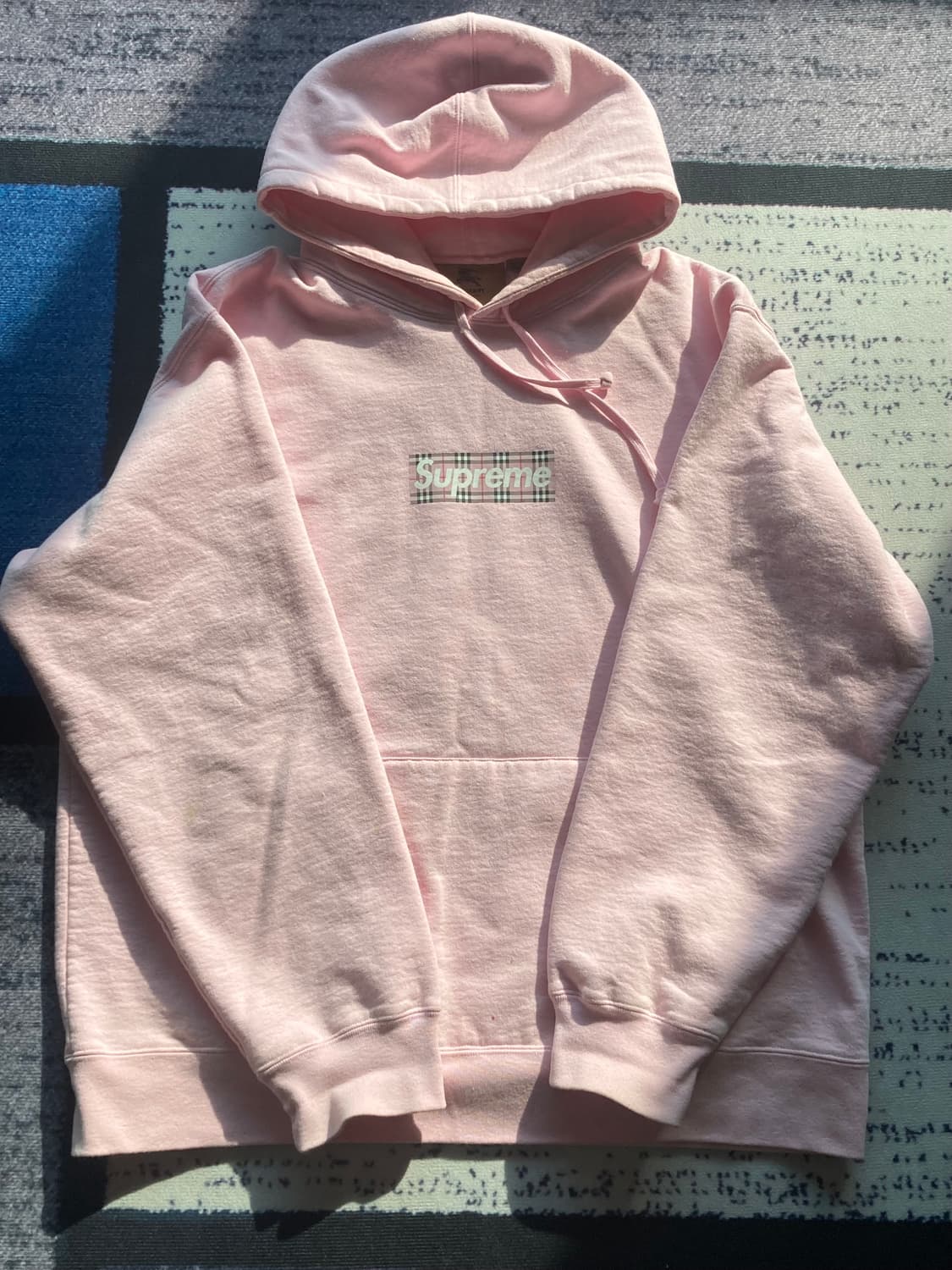 슈프림 x 버버리 후드티 (XL) 상품이미지3