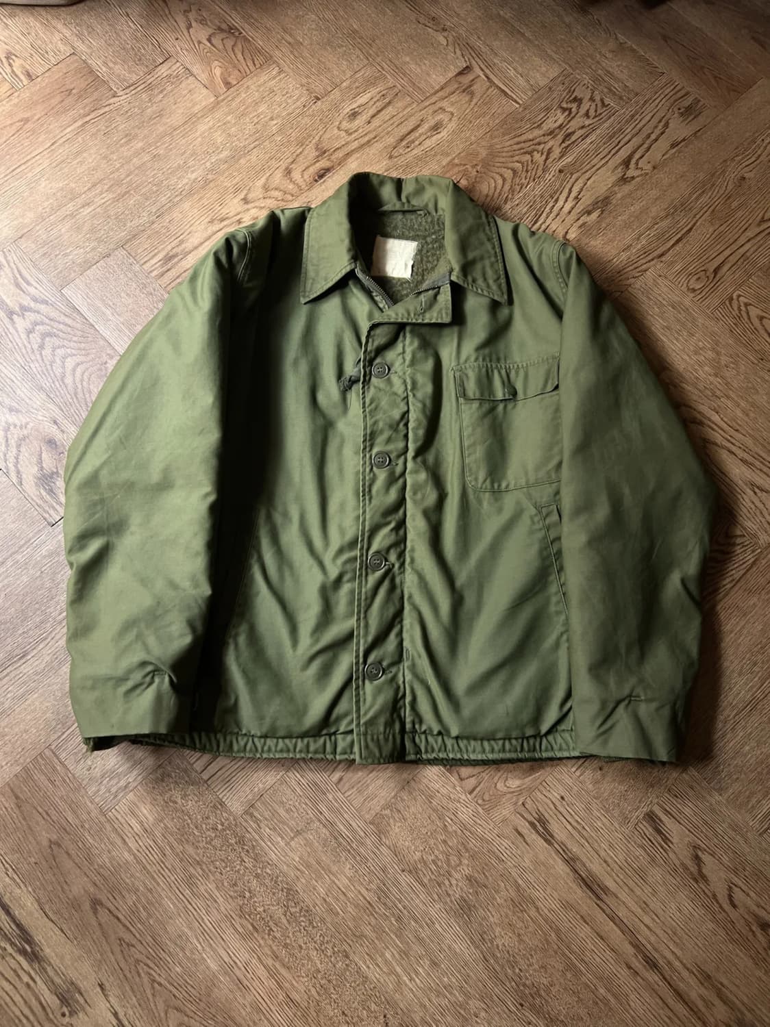 [L]80's 오리지널 U.S NAVY 미 해군 A-2 덱자켓 상품이미지1