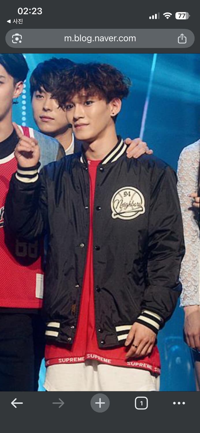 [L]네이버후드 BB 베이스볼 야구점퍼 자켓 블랙 상품이미지1