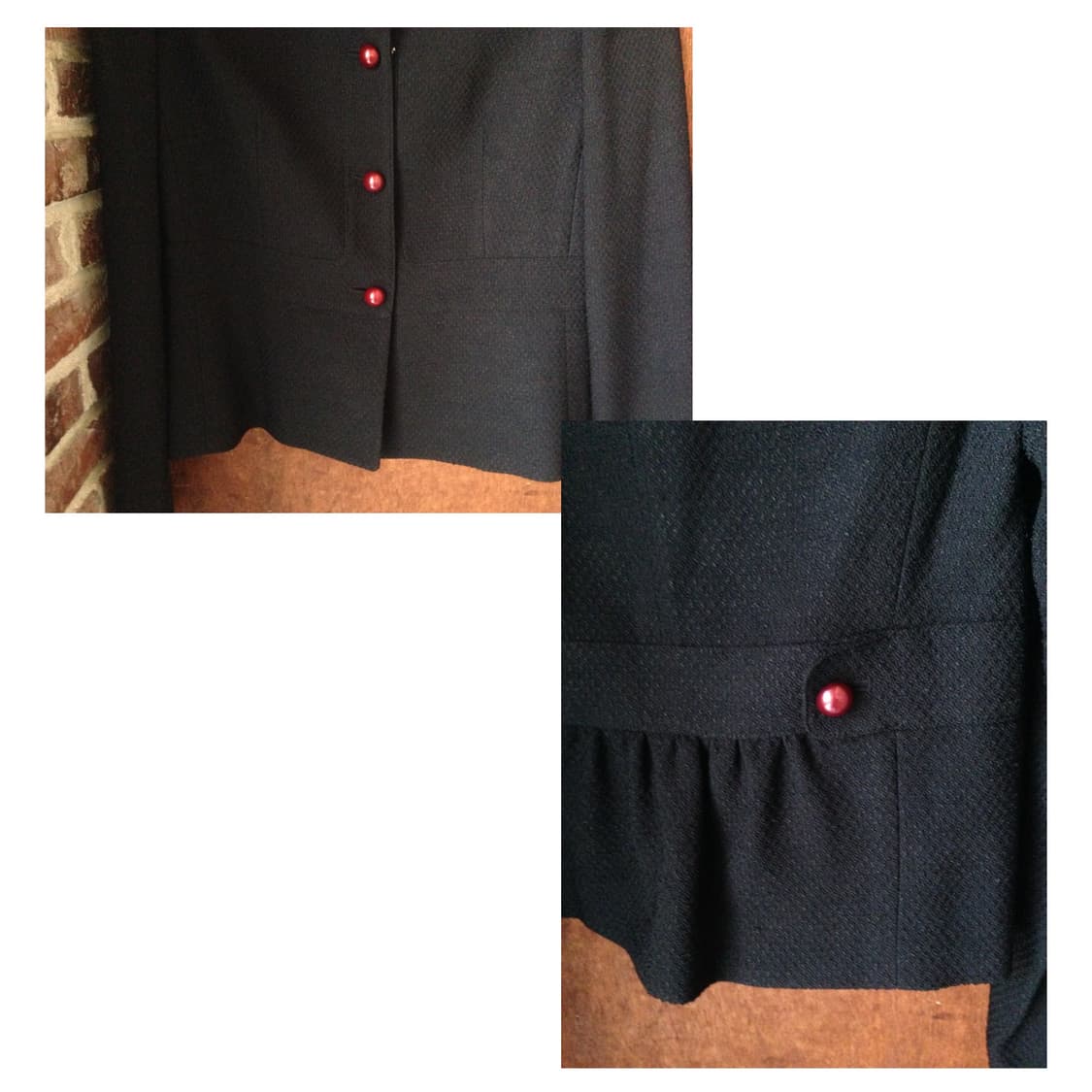 Red Button Black Two-Piece Set 상품이미지2