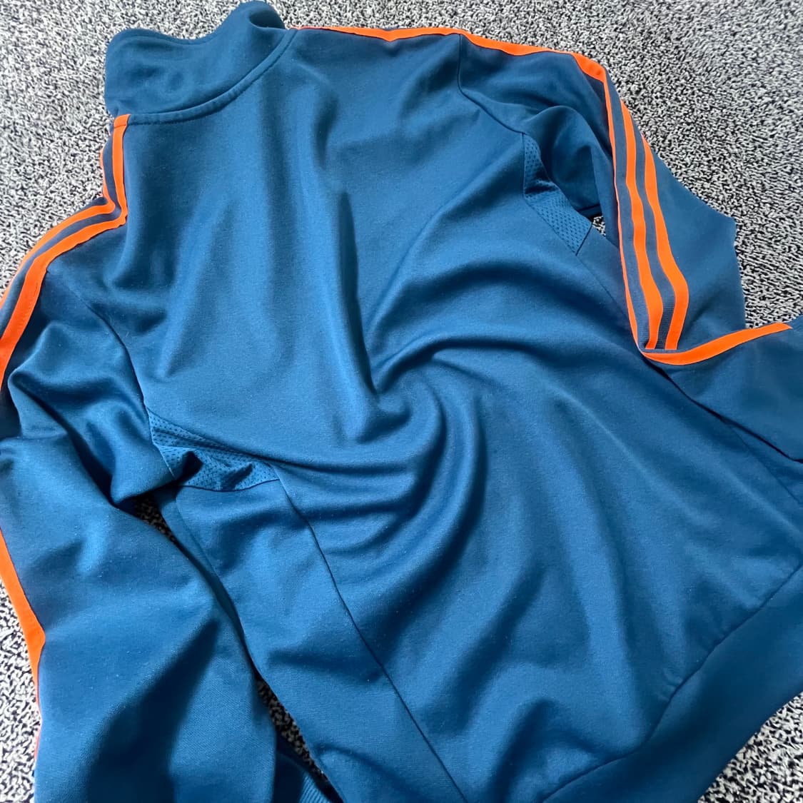 빈티지9. 아디다스 트랙탑 블루 네온 오렌지 져지 상품이미지4