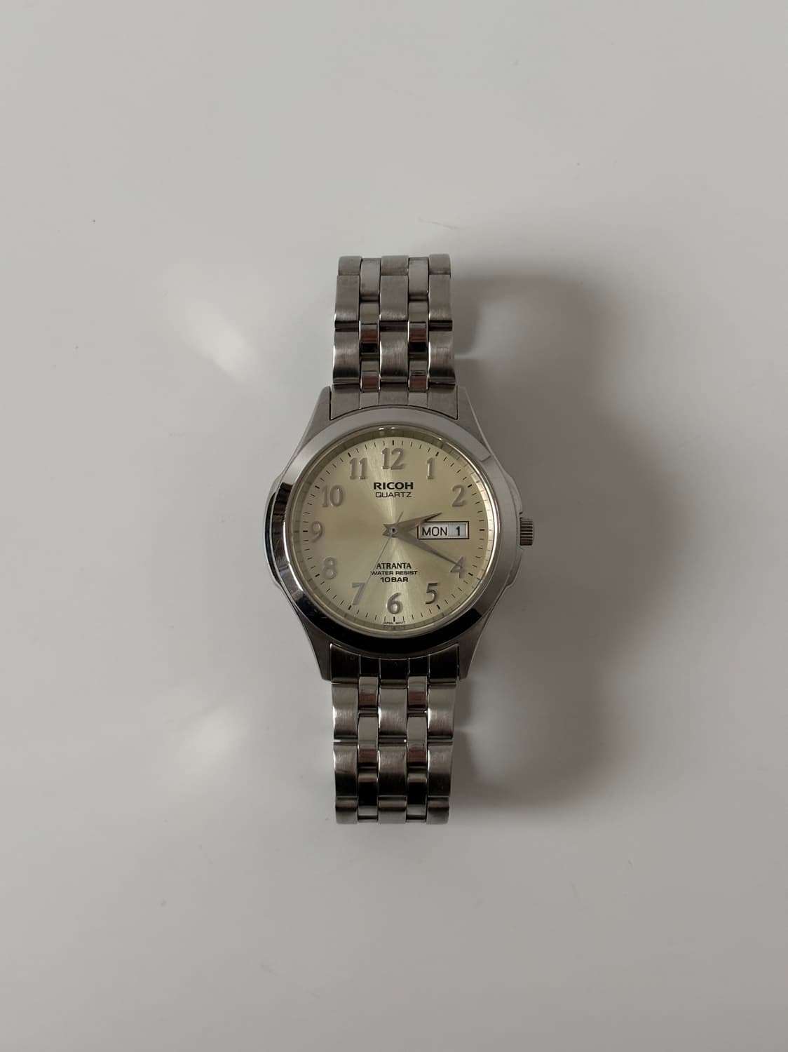 1990년대 Atranta 샴페인 다이얼 실버 쿼츠 남성 상품이미지2