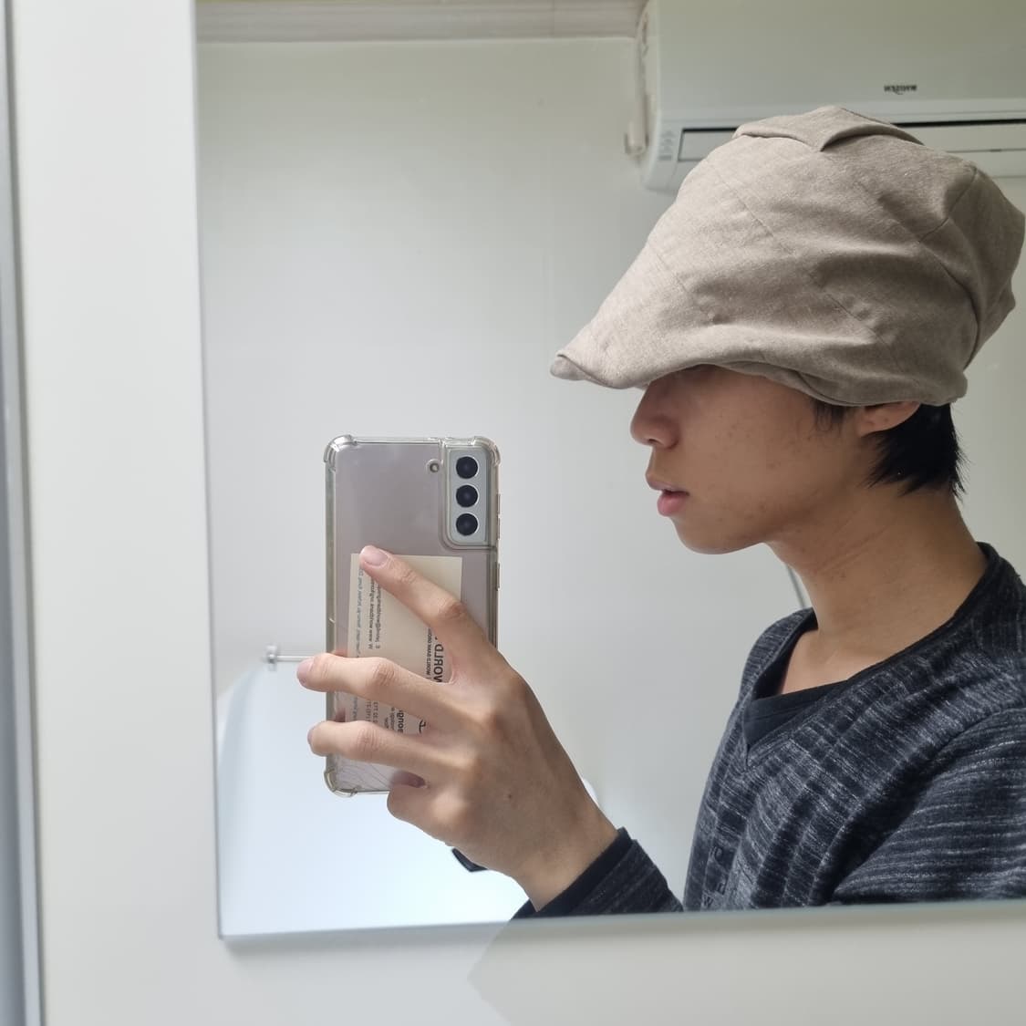 레이어드 드레이프 캡 베이지 상품이미지8