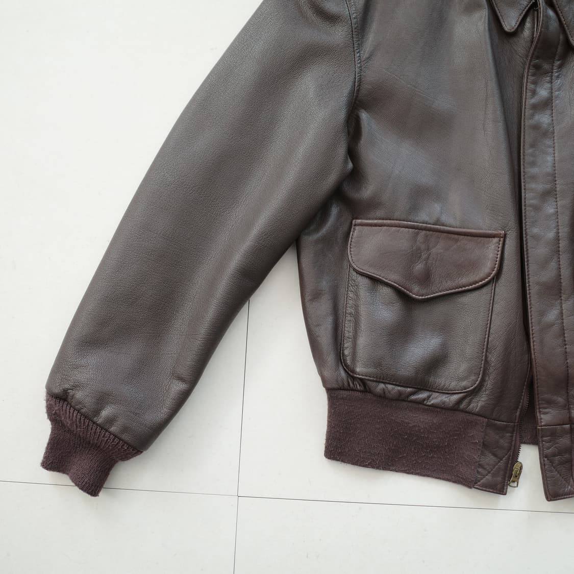 90s 쿠퍼 A-2 플라이트 자켓 염소가죽 40R MADE IN USA 상품이미지4