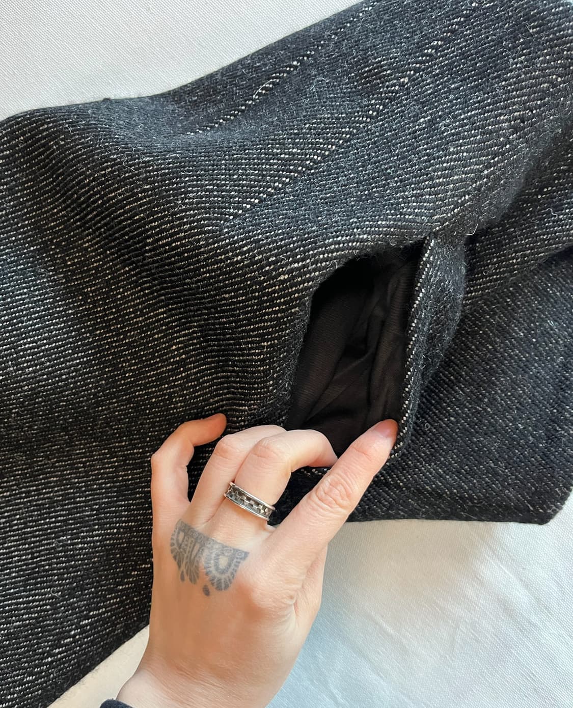 COMME DES GARCONS black wool maxi skirt 상품이미지9