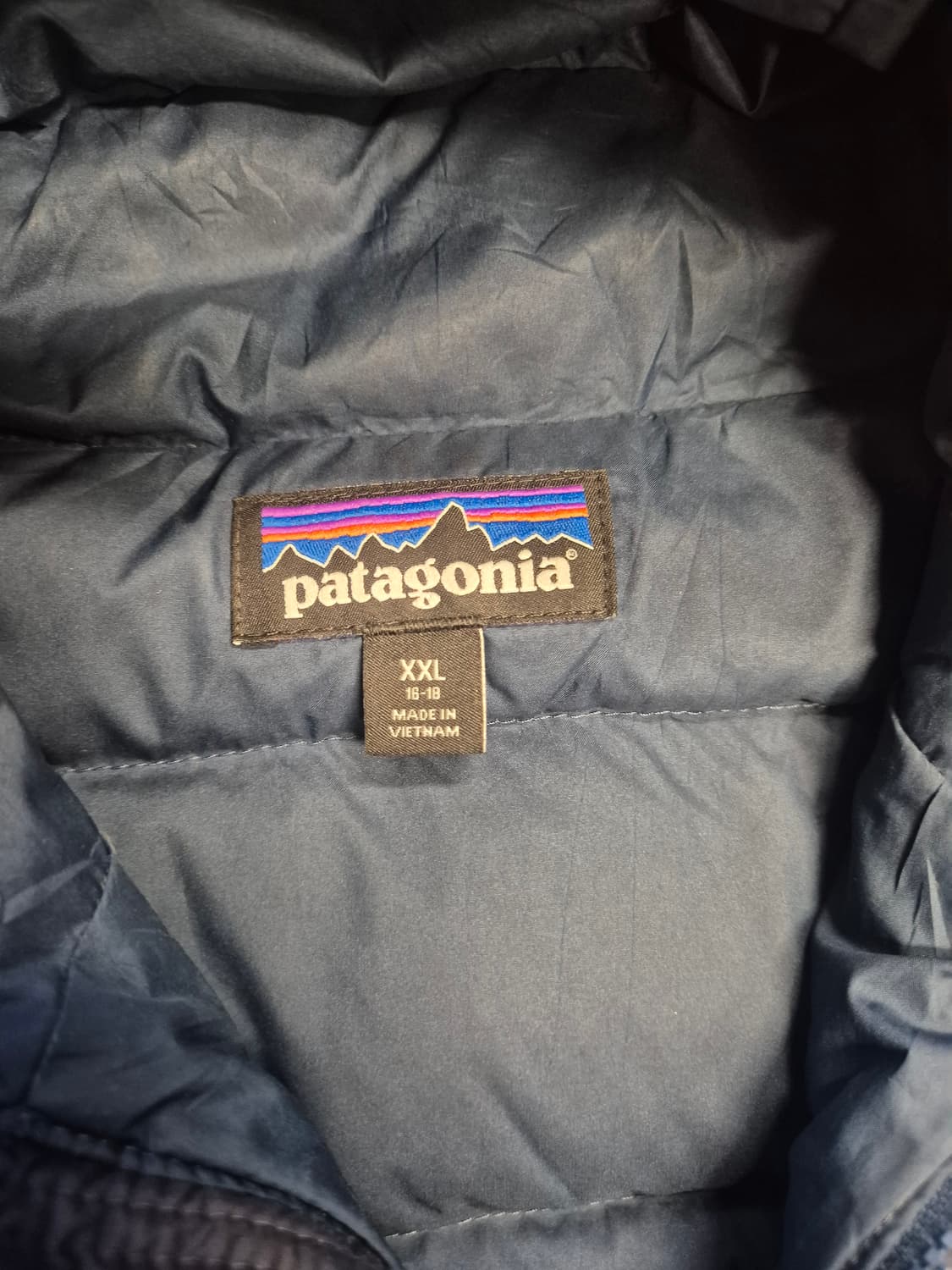 Patagonia 파타고니아 하이로프트 다운 네이비 키즈 XXL 상품이미지3