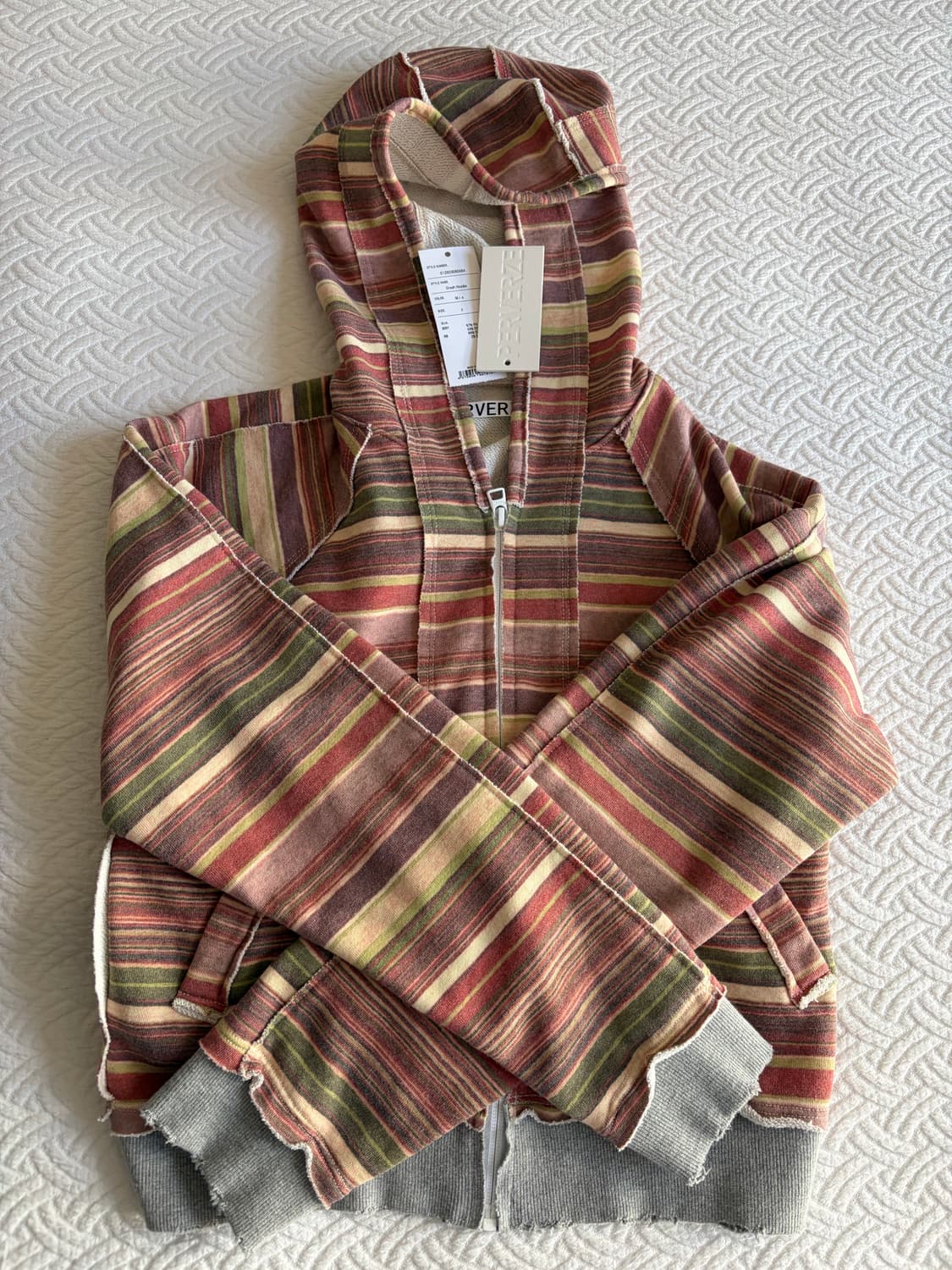 perverze 퍼버즈 crash hoodie mix 후드집업 상품이미지5