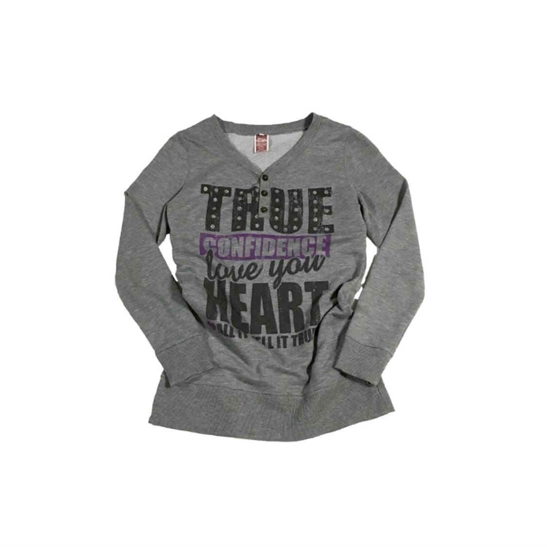 y2k 펑크 그레이 레터링 롱슬리브 상품이미지1