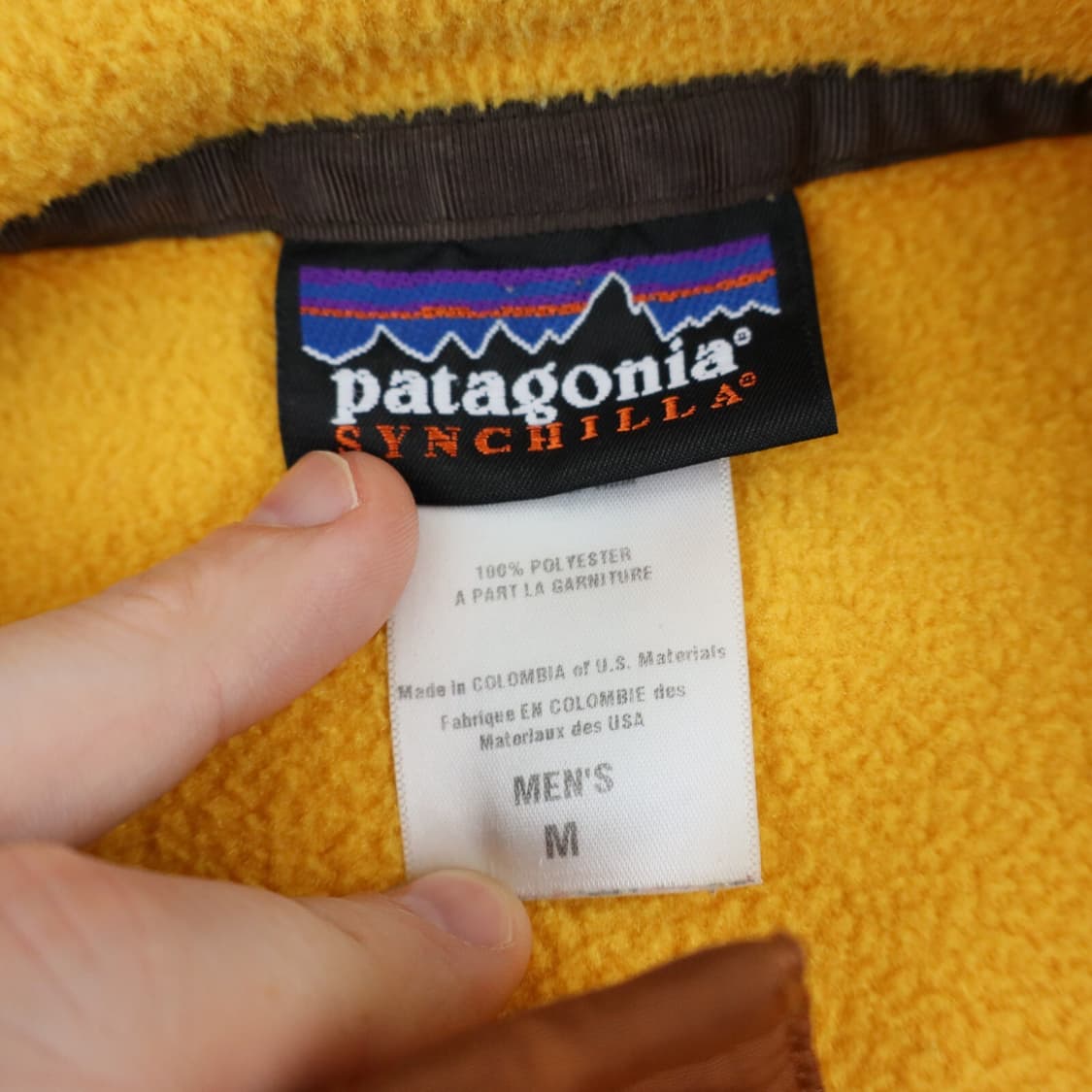 10s 파타고니아 신칠라 스냅-T 옐로우/브라운 상품이미지4