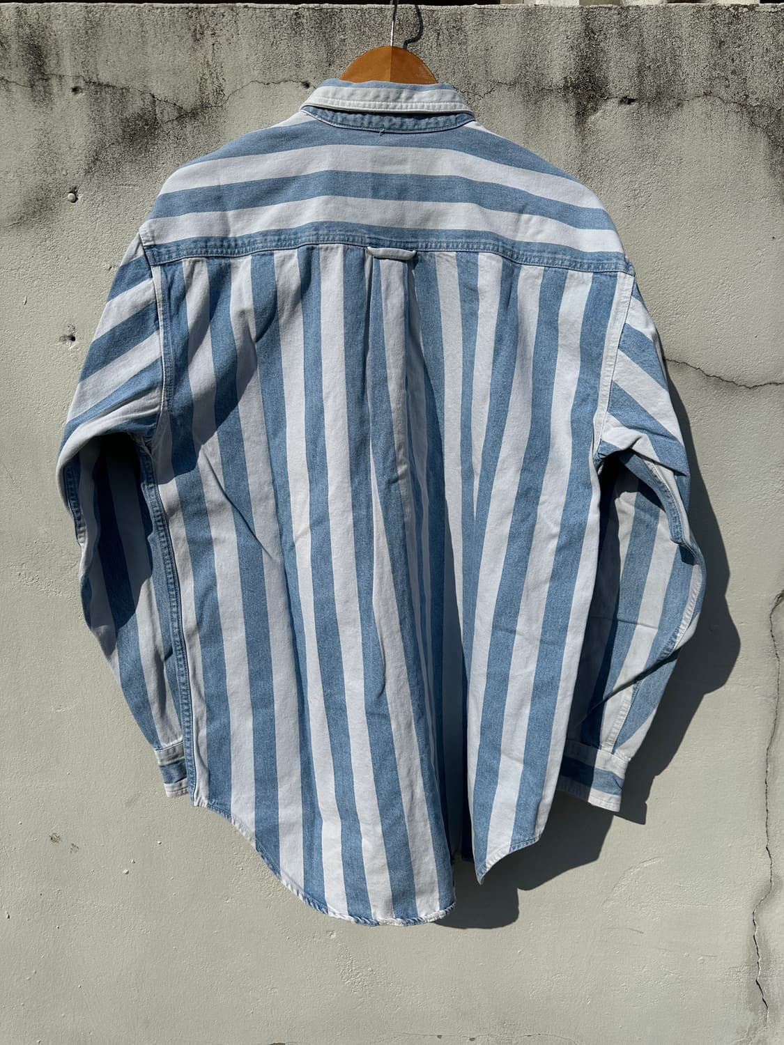 [XL] 00s GAP 올드 갭 스트라이프 트윌코튼 셔츠 상품이미지8