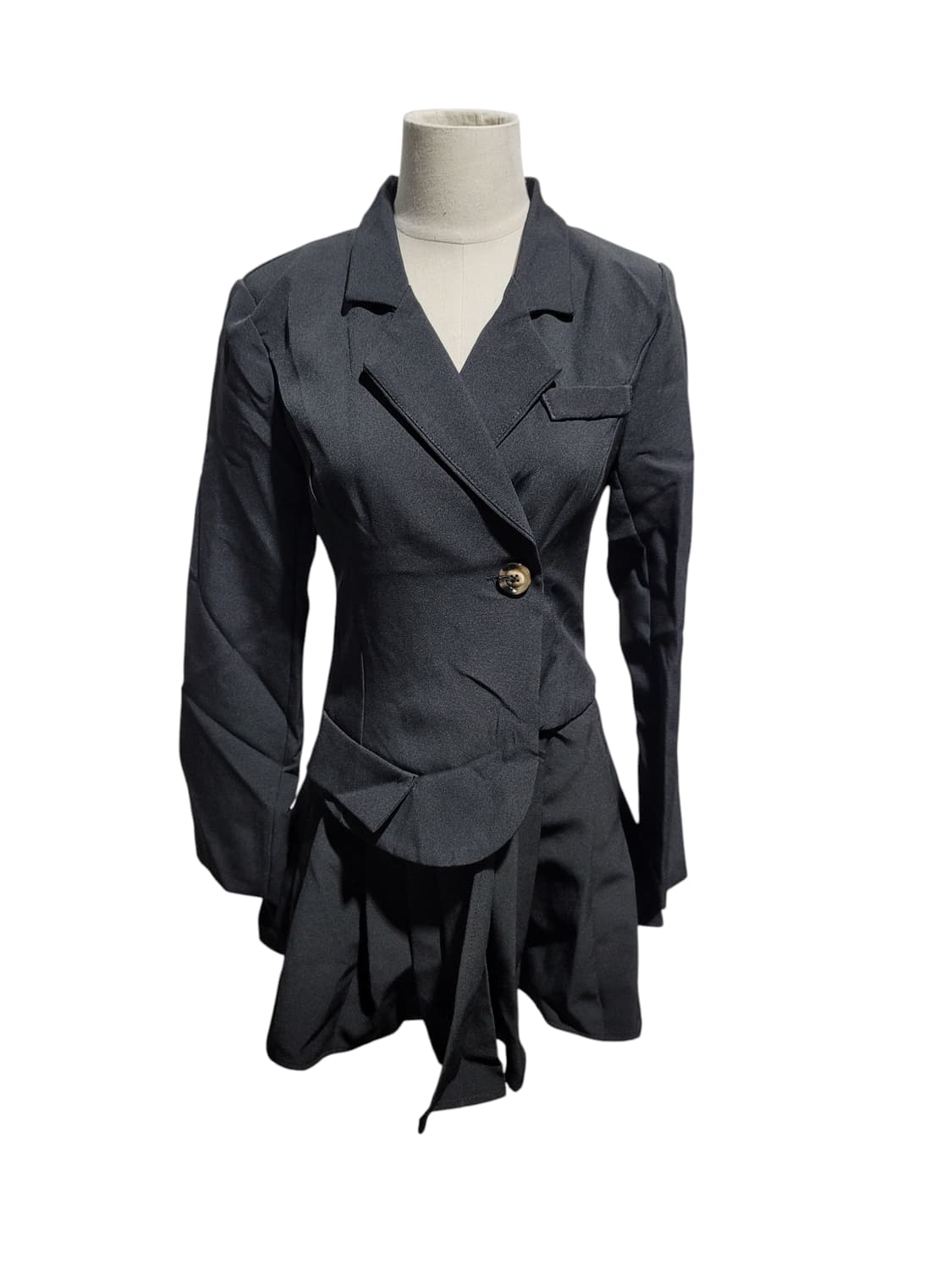 블랙원피스 투피스 오피스룩 하객룩 세미정장 44~55 상품이미지2