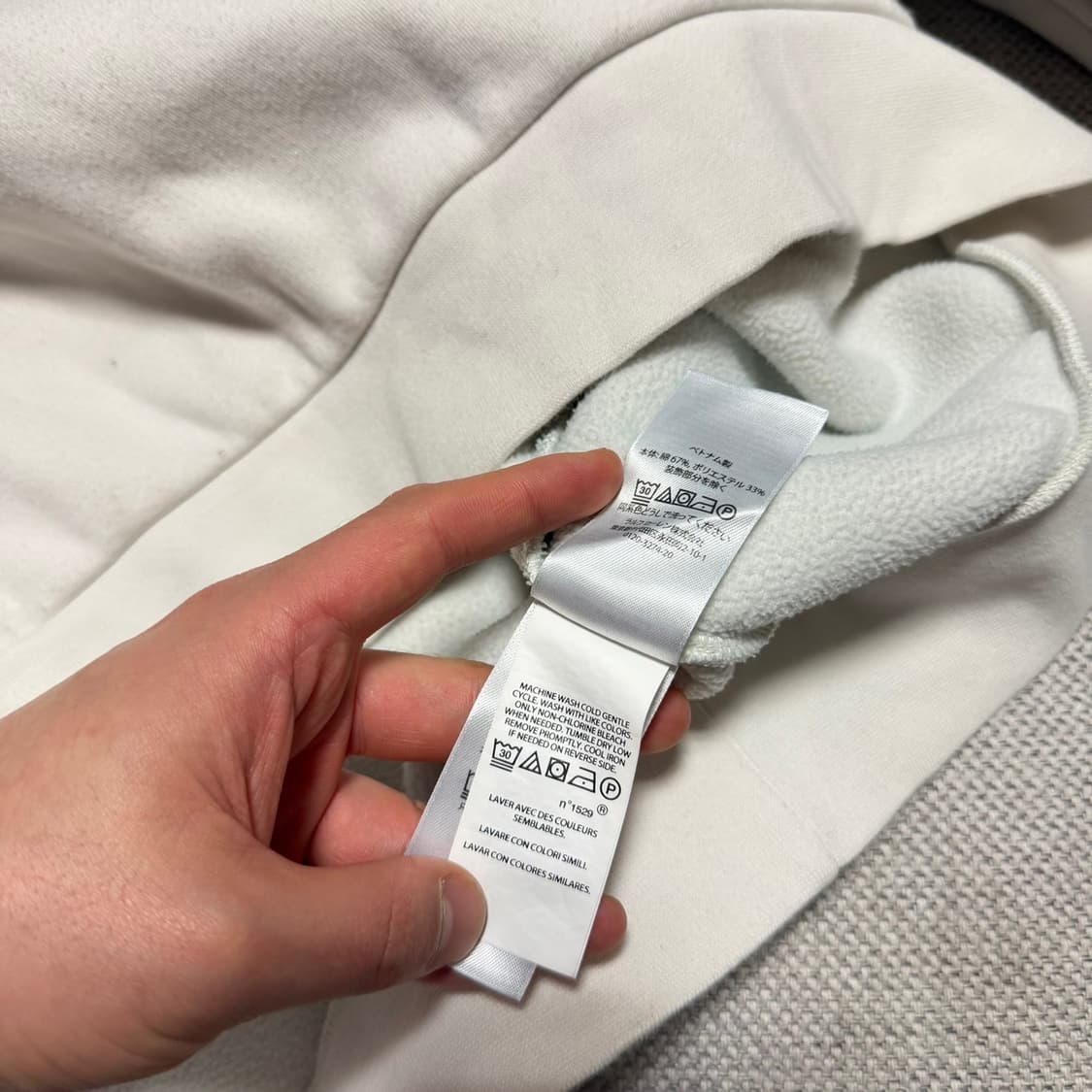 폴로 랄프로렌 화이트 기모 맨투맨 상품이미지4