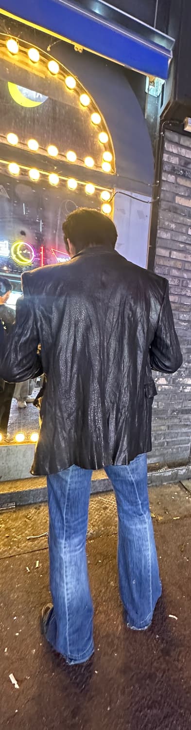 렉토 크링클 레더 블레이저 자켓 상품이미지1