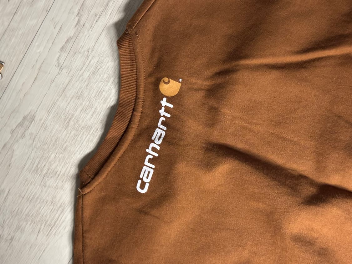 칼하트 아메리칸 스크립트 스웨터셔츠 브라운 상품이미지6
