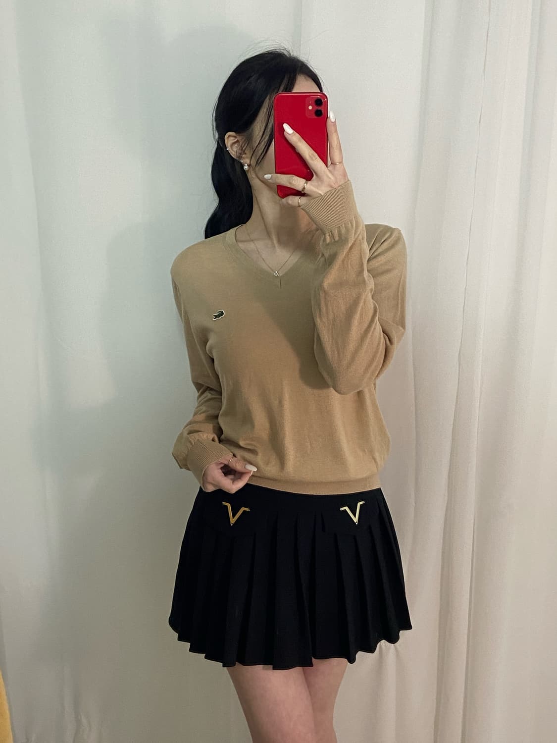 라코스테 V넥 니트
 상품이미지1