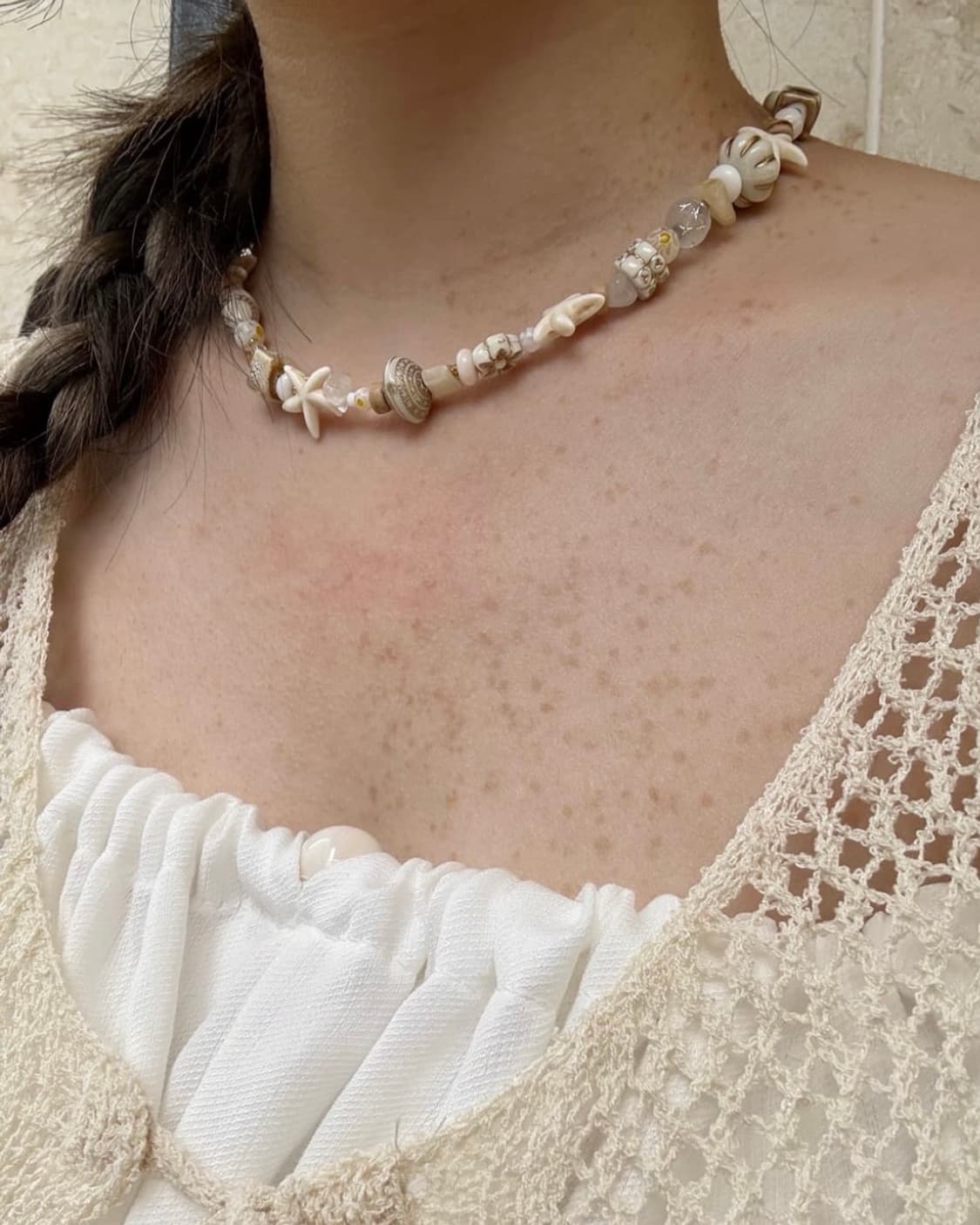 sand shells necklace ◌𓈒𓐍𓇼 𓂂 𓈒𓏸 상품이미지1